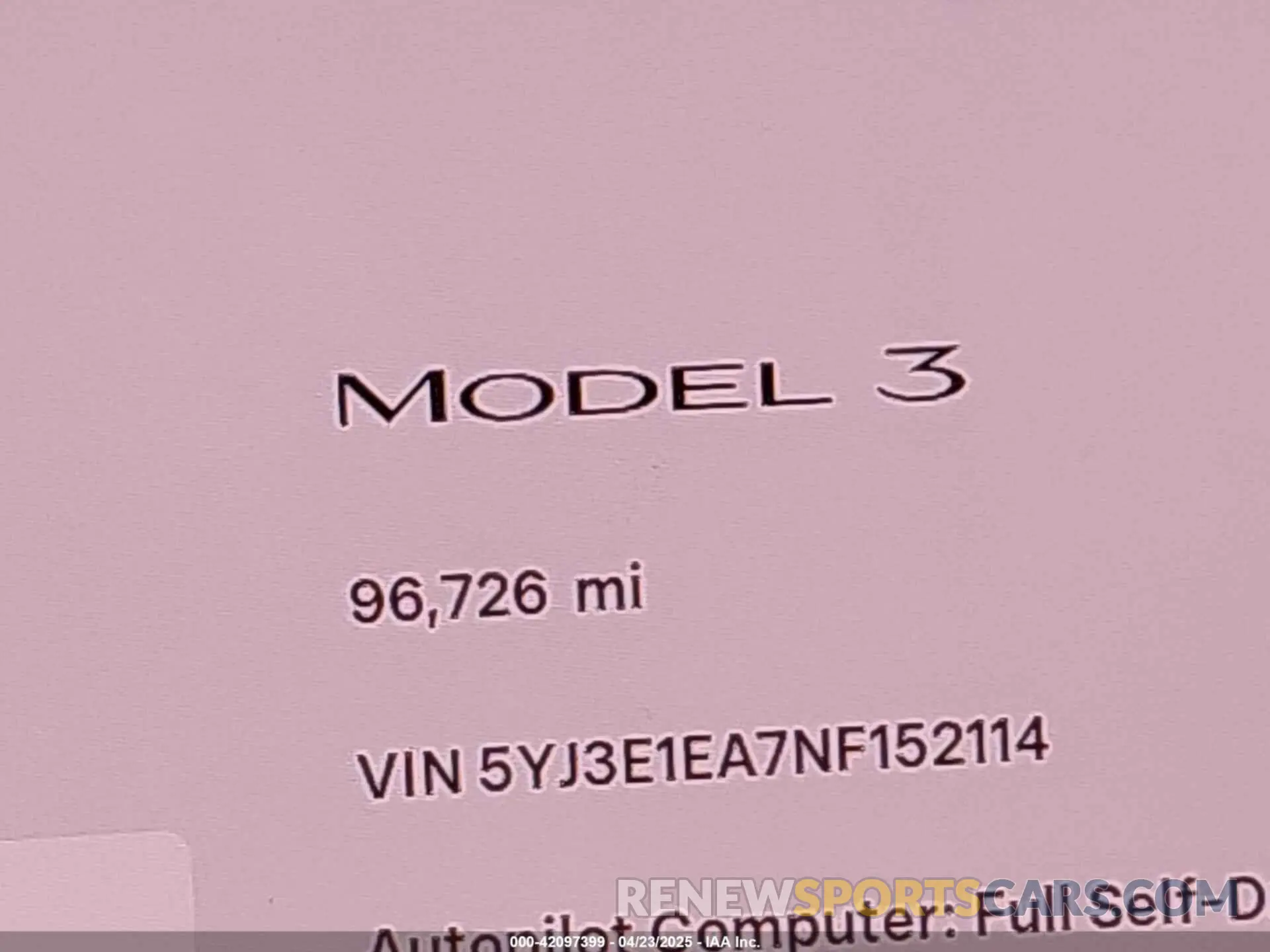 16 Фотография поврежденного автомобиля 5YJ3E1EA7NF152114 TESLA MODEL 3 2022