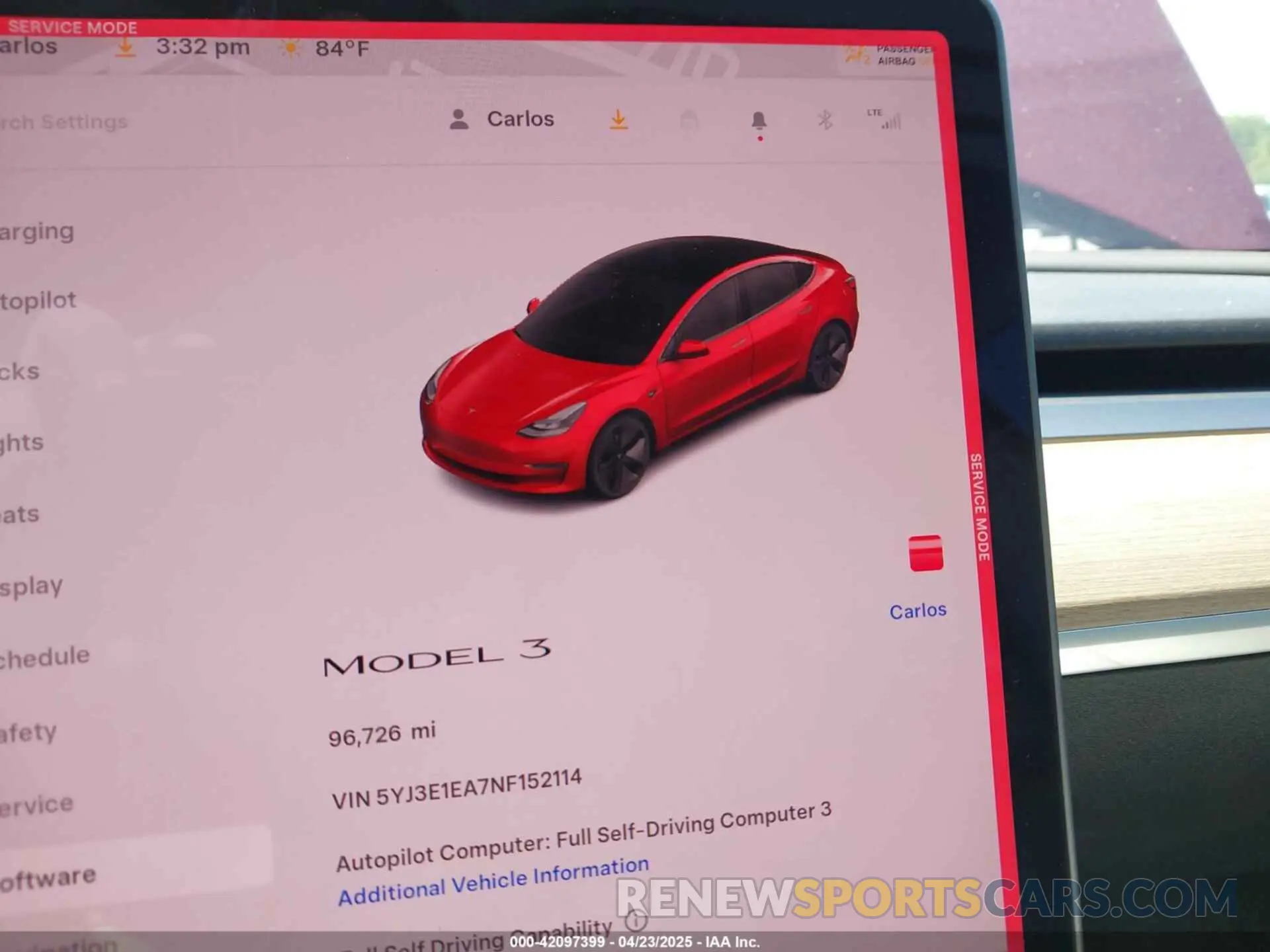 7 Фотография поврежденного автомобиля 5YJ3E1EA7NF152114 TESLA MODEL 3 2022