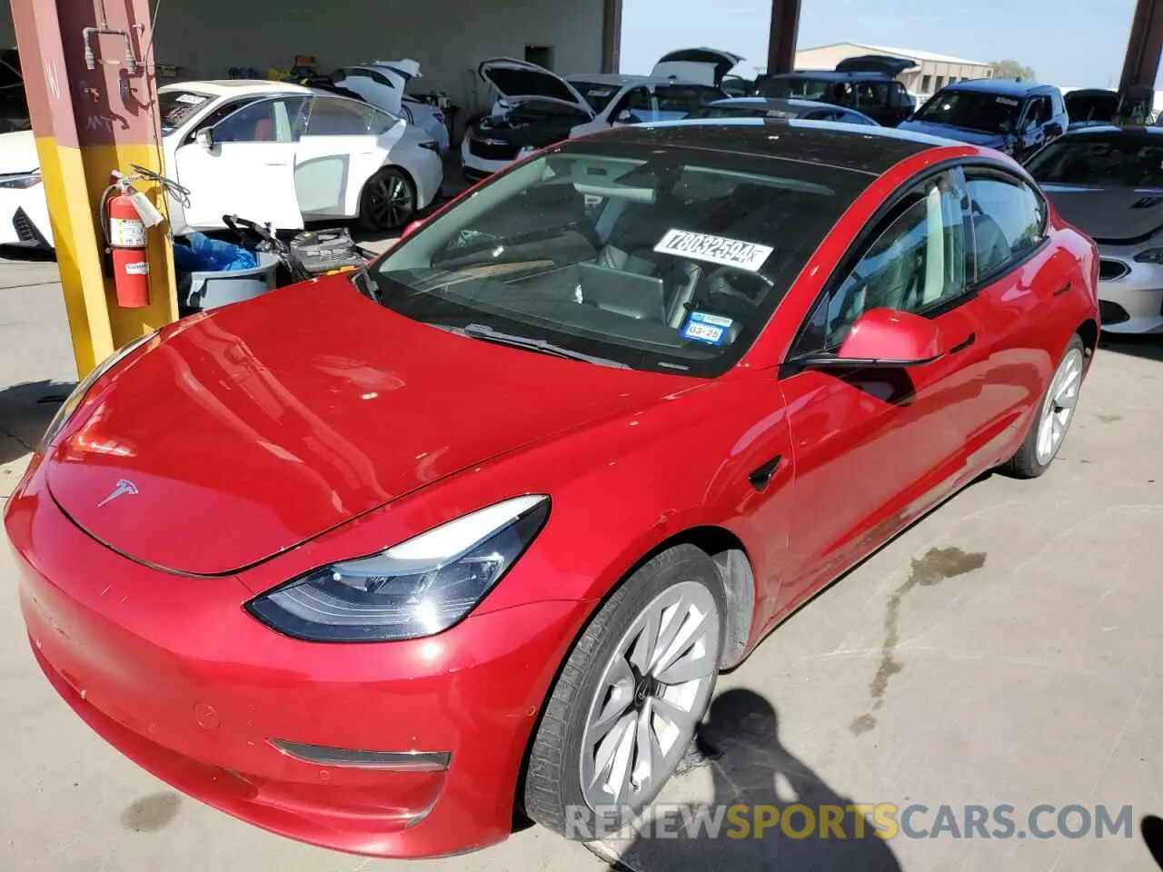 1 Фотография поврежденного автомобиля 5YJ3E1EA7NF186831 TESLA MODEL 3 2022