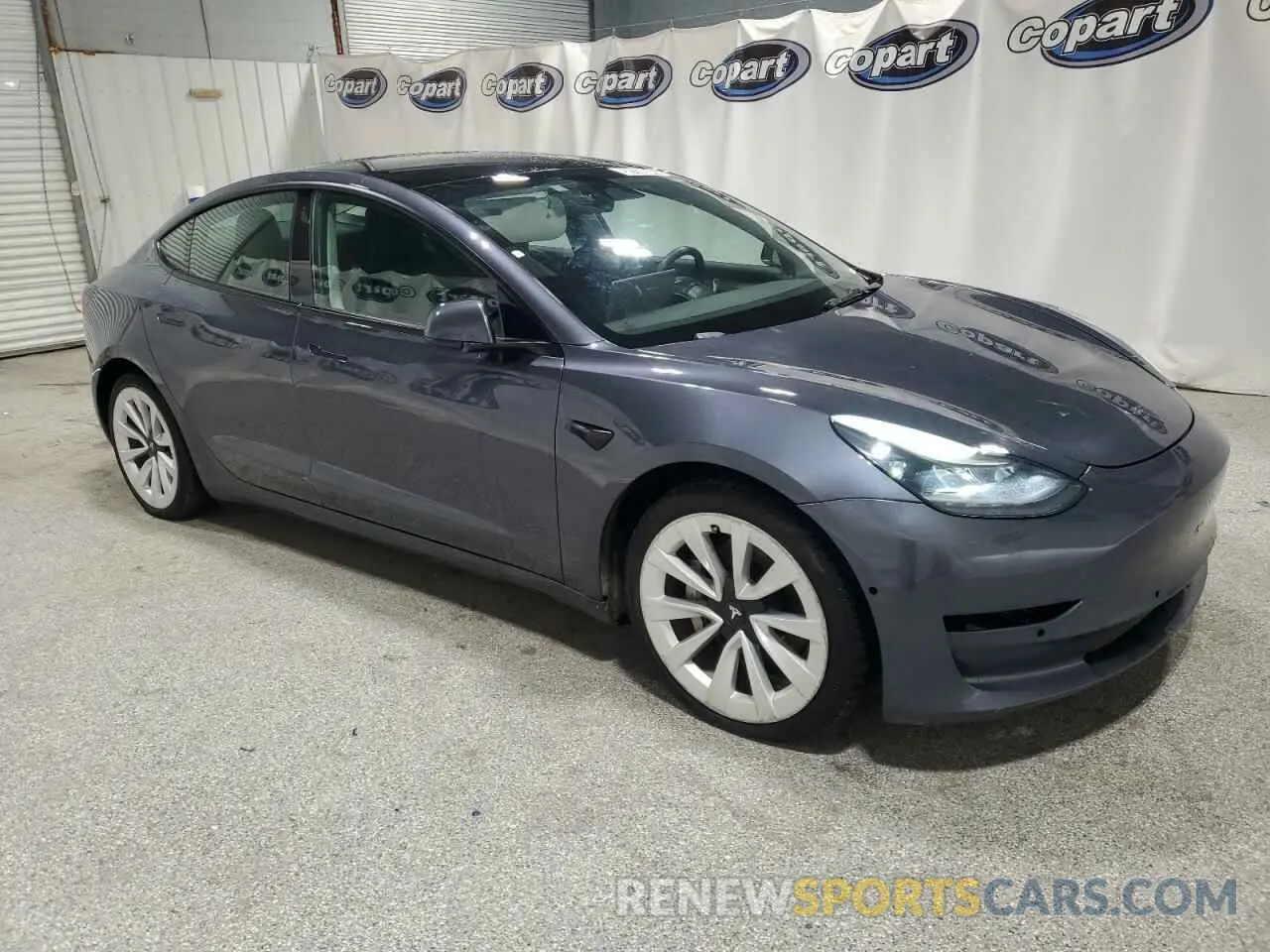 4 Фотография поврежденного автомобиля 5YJ3E1EA7NF191429 TESLA MODEL 3 2022