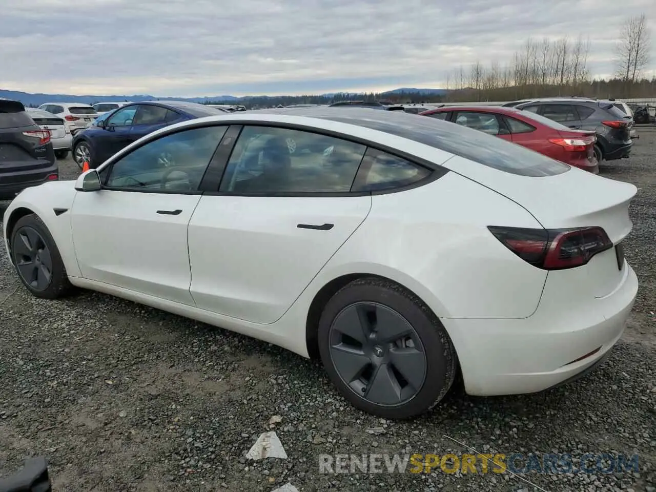 2 Photograph of a damaged car 5YJ3E1EA7NF245103 TESLA MODEL 3 2022