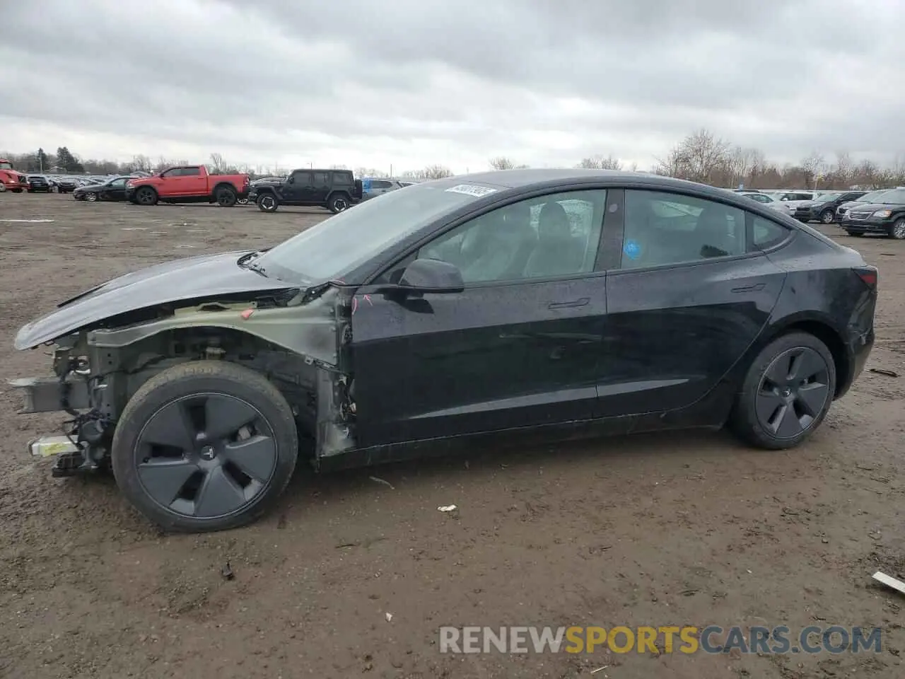 1 Photograph of a damaged car 5YJ3E1EA7NF245957 TESLA MODEL 3 2022