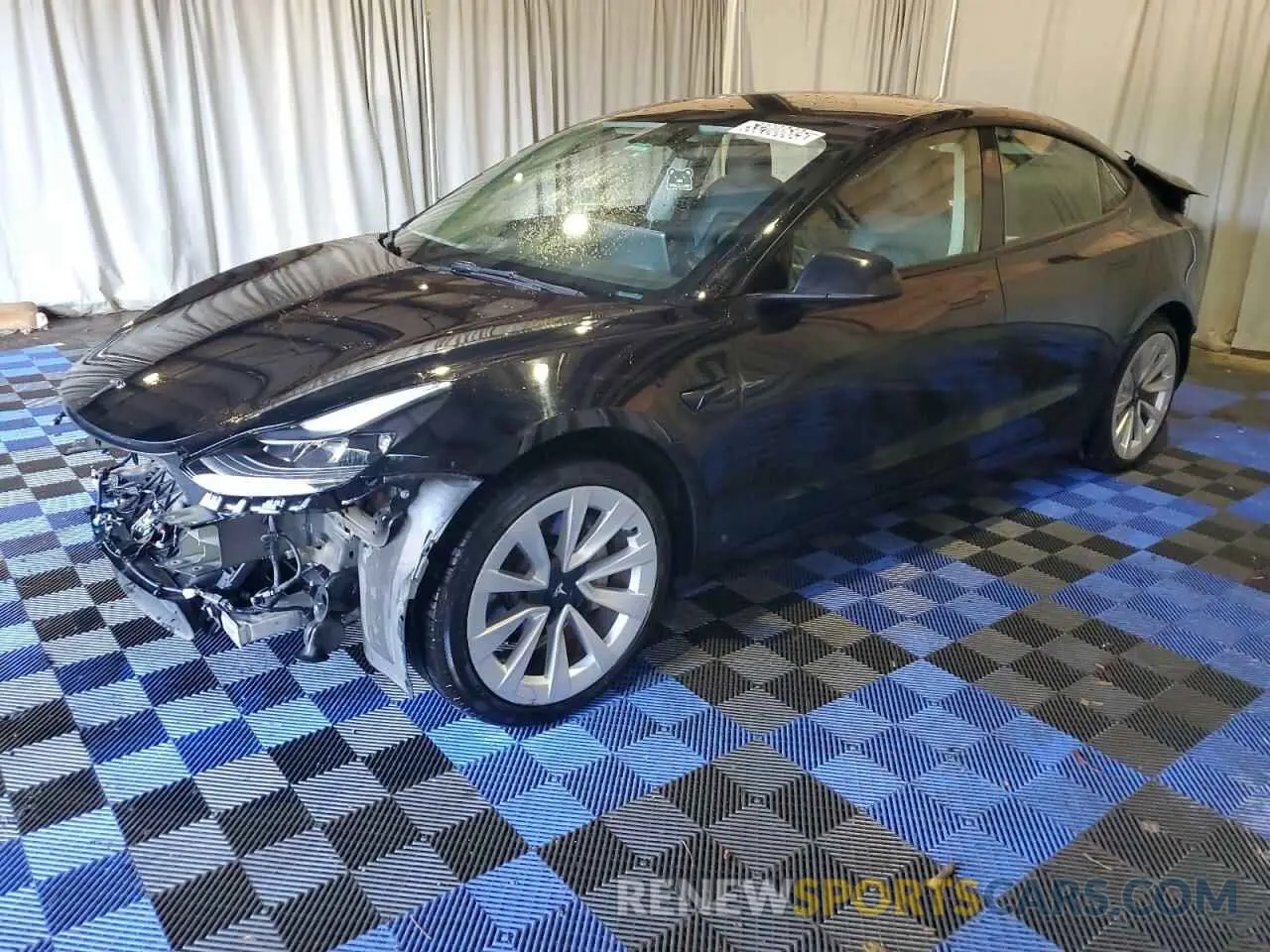 1 Photograph of a damaged car 5YJ3E1EA7NF287044 TESLA MODEL 3 2022