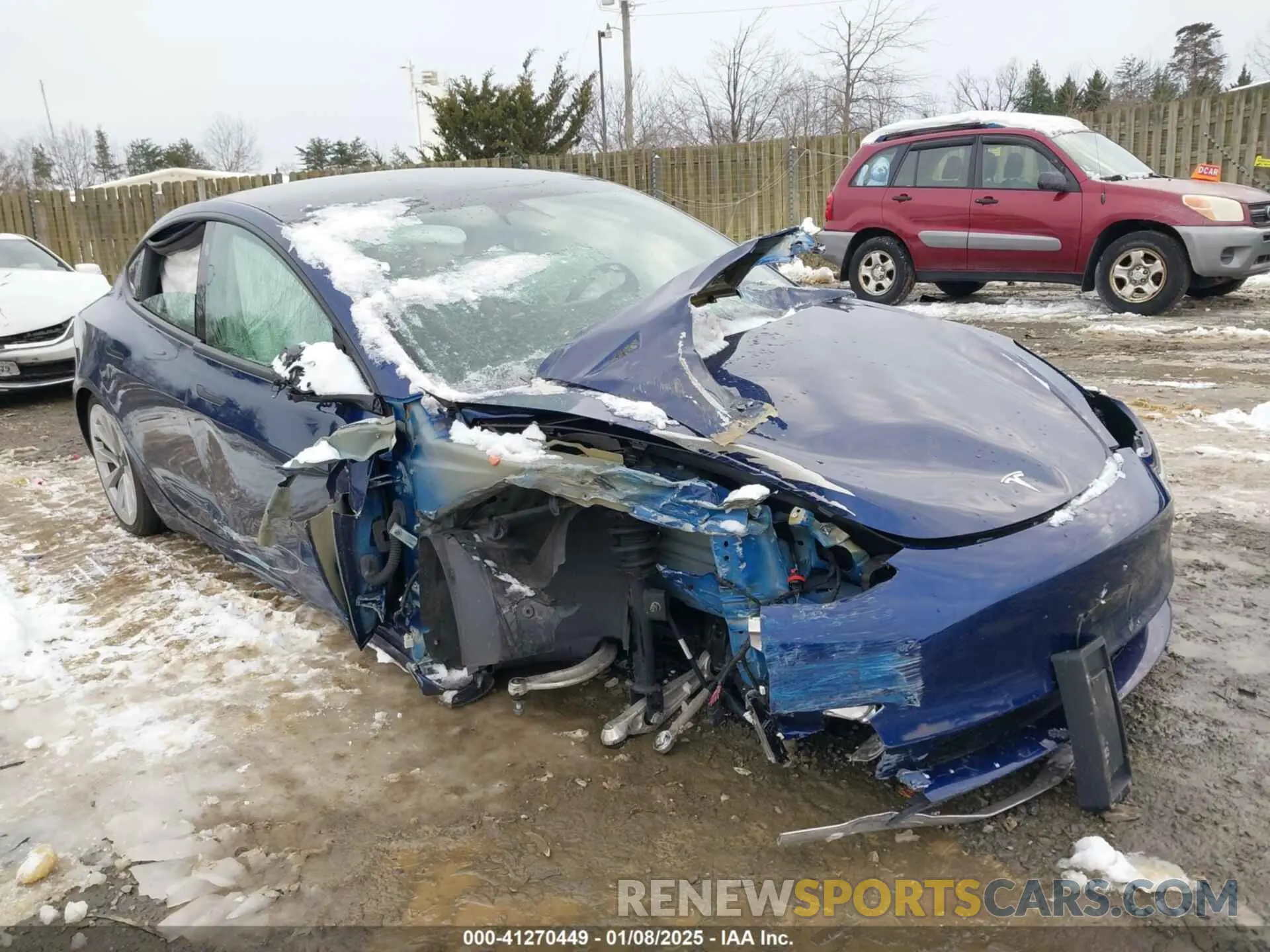 1 Photograph of a damaged car 5YJ3E1EA7NF289117 TESLA MODEL 3 2022