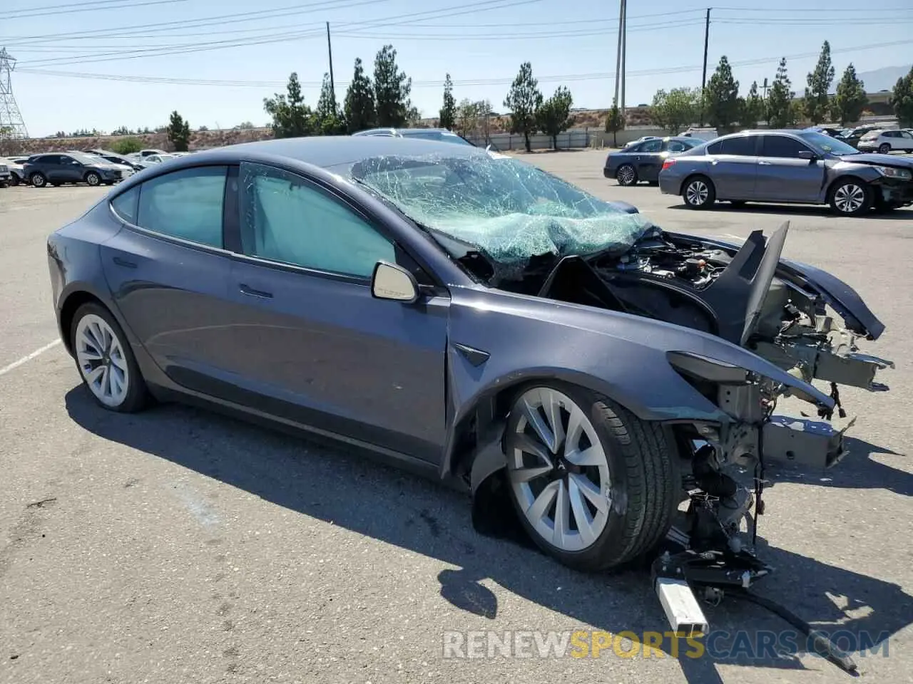 4 Фотография поврежденного автомобиля 5YJ3E1EA7NF294284 TESLA MODEL 3 2022