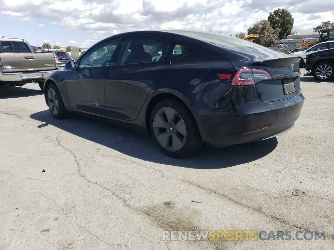 2 Photograph of a damaged car 5YJ3E1EA7NF301895 TESLA MODEL 3 2022