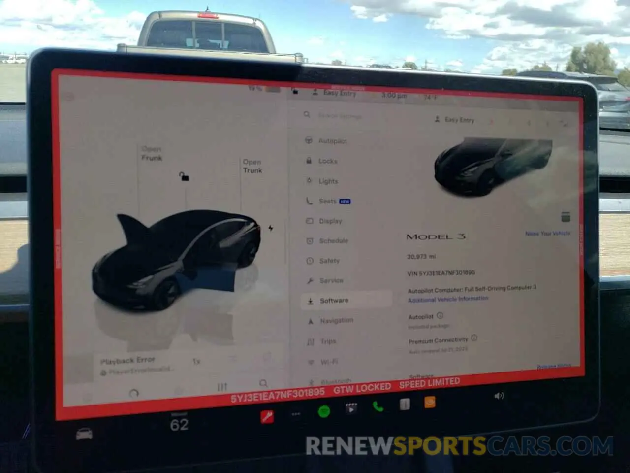 9 Photograph of a damaged car 5YJ3E1EA7NF301895 TESLA MODEL 3 2022