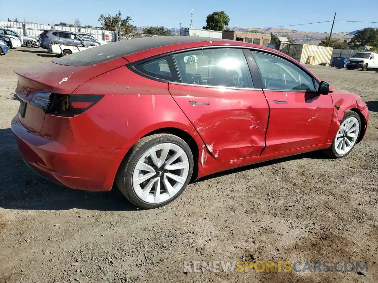 3 Photograph of a damaged car 5YJ3E1EA7NF330779 TESLA MODEL 3 2022