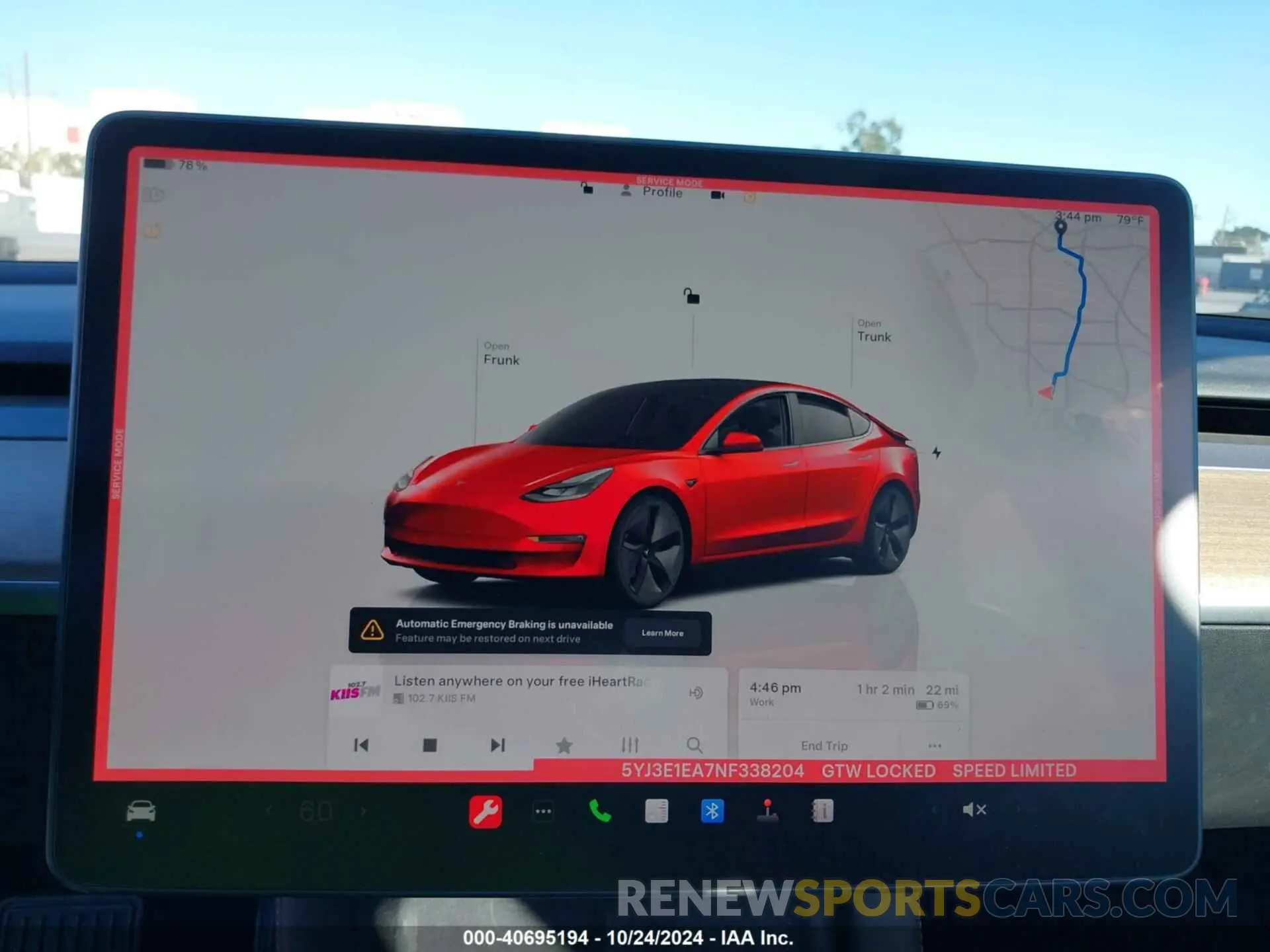 19 Photograph of a damaged car 5YJ3E1EA7NF338204 TESLA MODEL 3 2022
