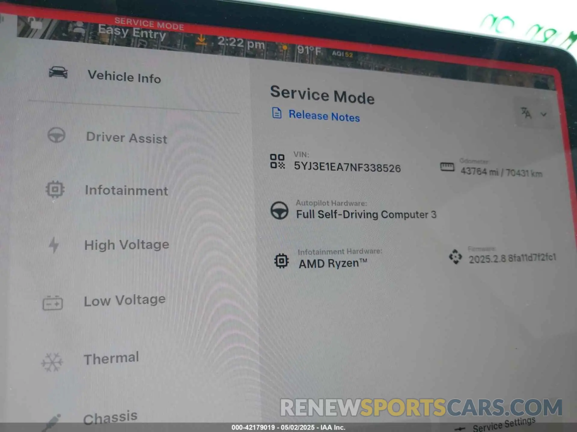12 Photograph of a damaged car 5YJ3E1EA7NF338526 TESLA MODEL 3 2022