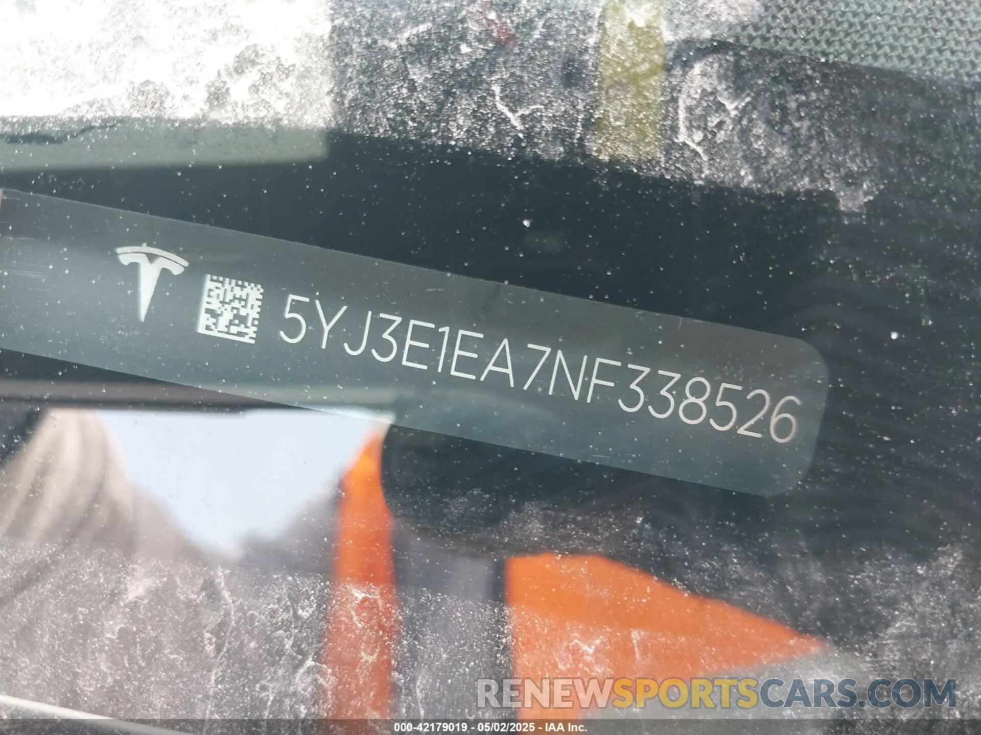 9 Photograph of a damaged car 5YJ3E1EA7NF338526 TESLA MODEL 3 2022