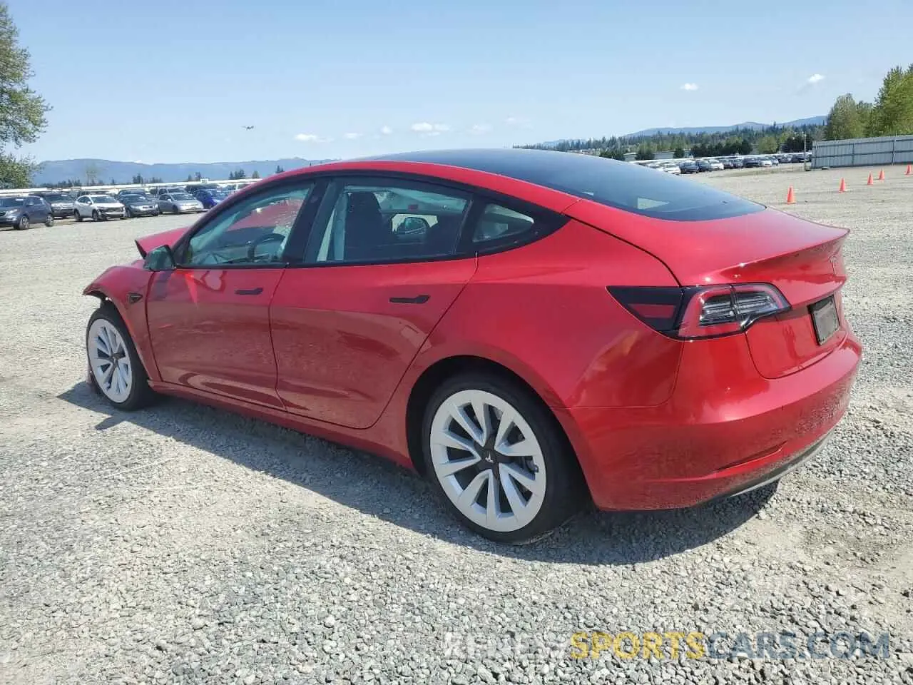 2 Photograph of a damaged car 5YJ3E1EA7NF369811 TESLA MODEL 3 2022