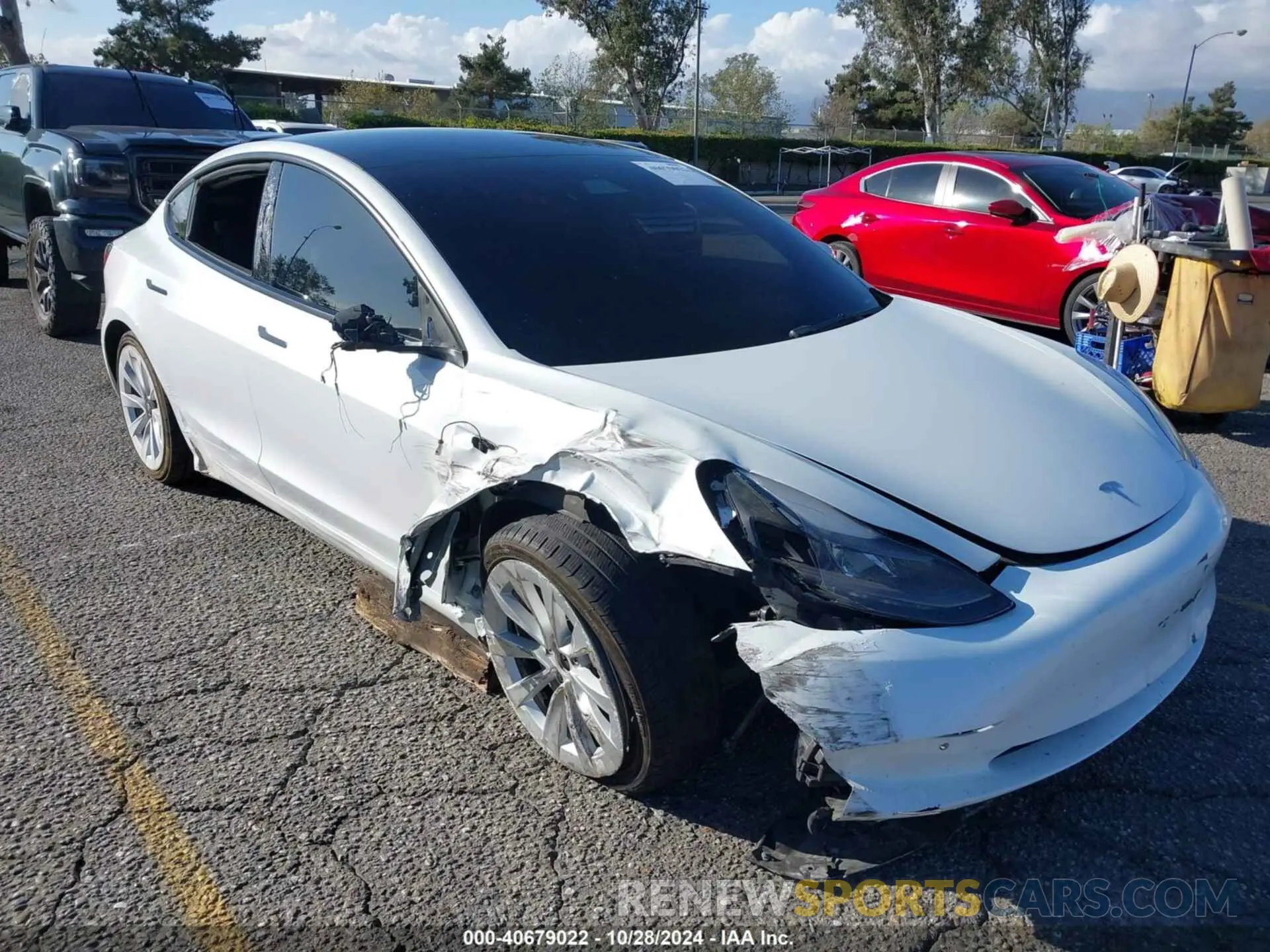 1 Photograph of a damaged car 5YJ3E1EA8NF144569 TESLA MODEL 3 2022