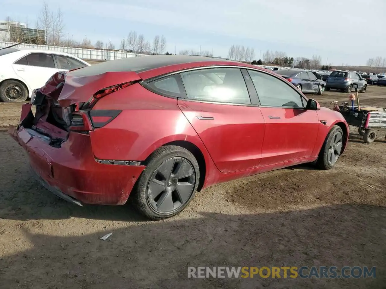 3 Photograph of a damaged car 5YJ3E1EA8NF167107 TESLA MODEL 3 2022