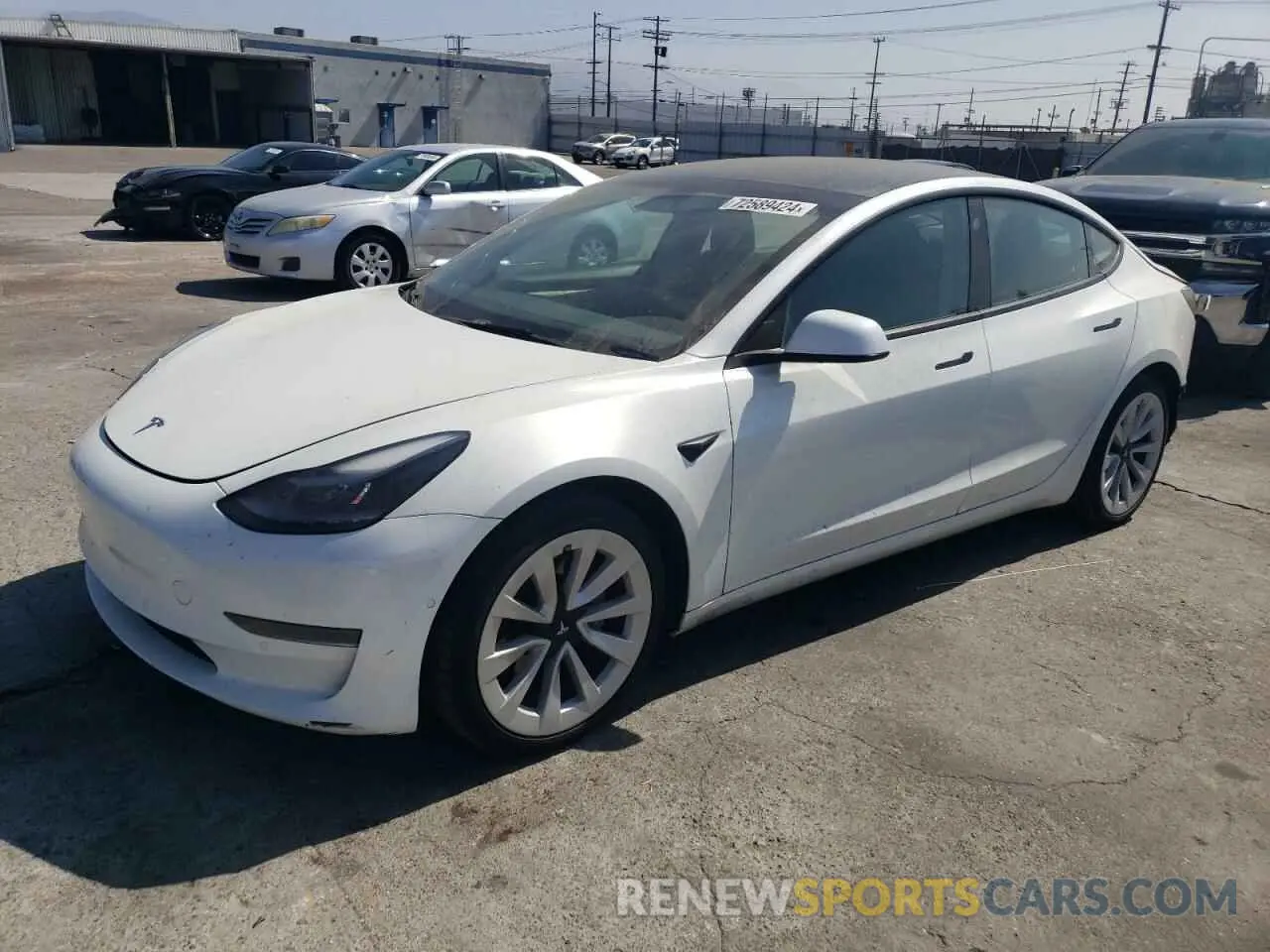 1 Photograph of a damaged car 5YJ3E1EA8NF170007 TESLA MODEL 3 2022
