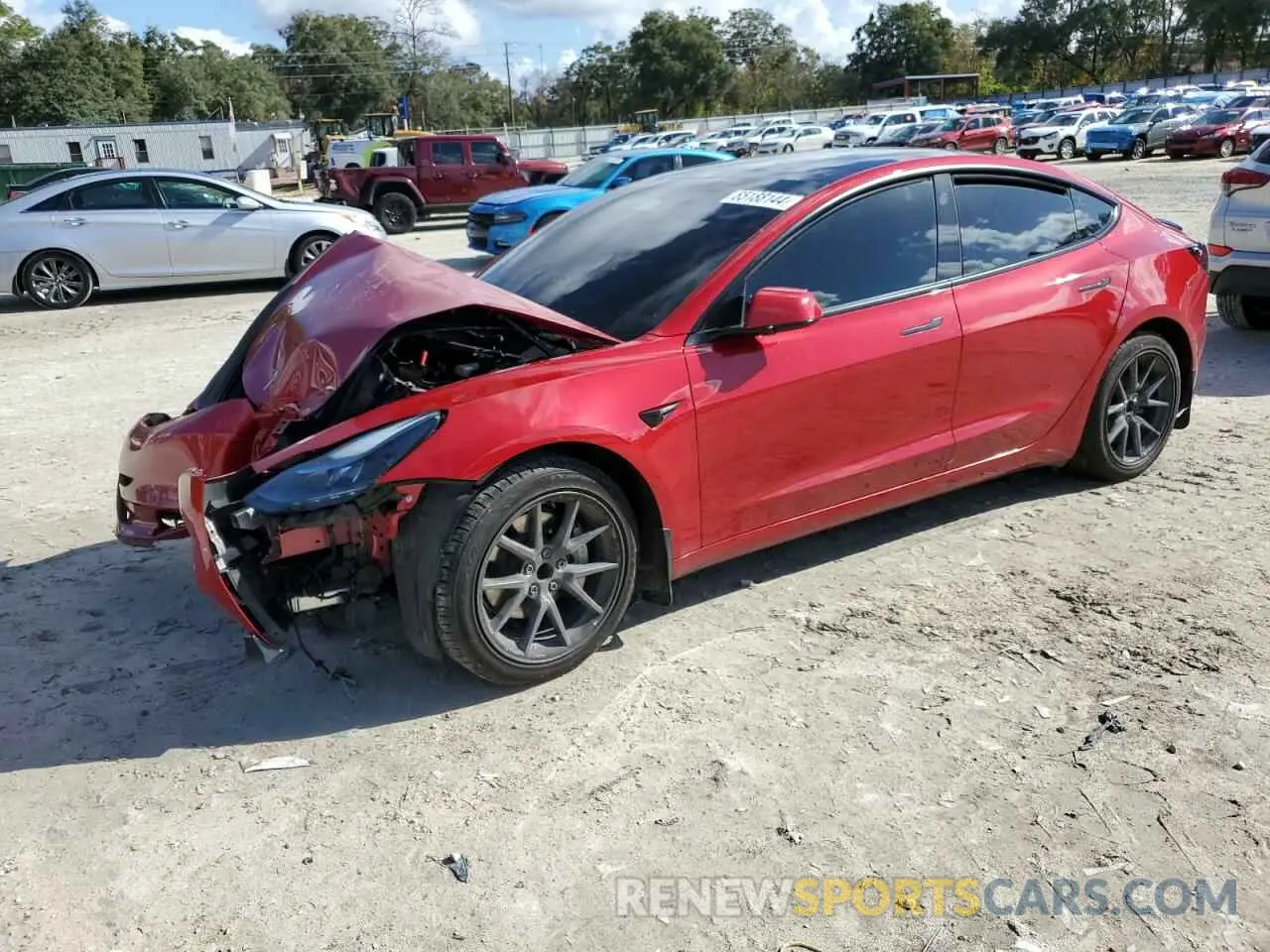 1 Photograph of a damaged car 5YJ3E1EA8NF186692 TESLA MODEL 3 2022