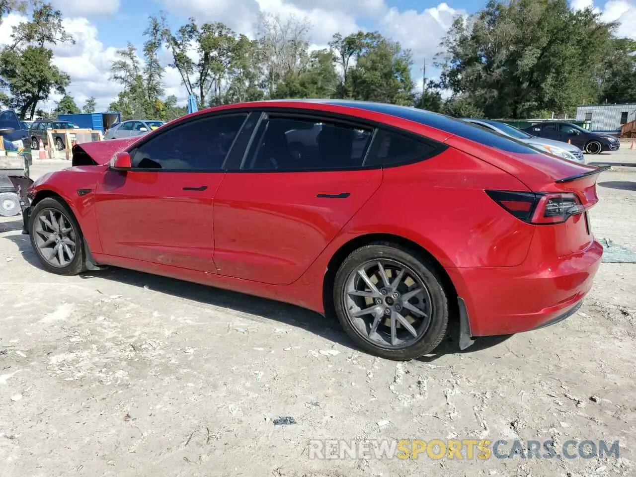 2 Photograph of a damaged car 5YJ3E1EA8NF186692 TESLA MODEL 3 2022