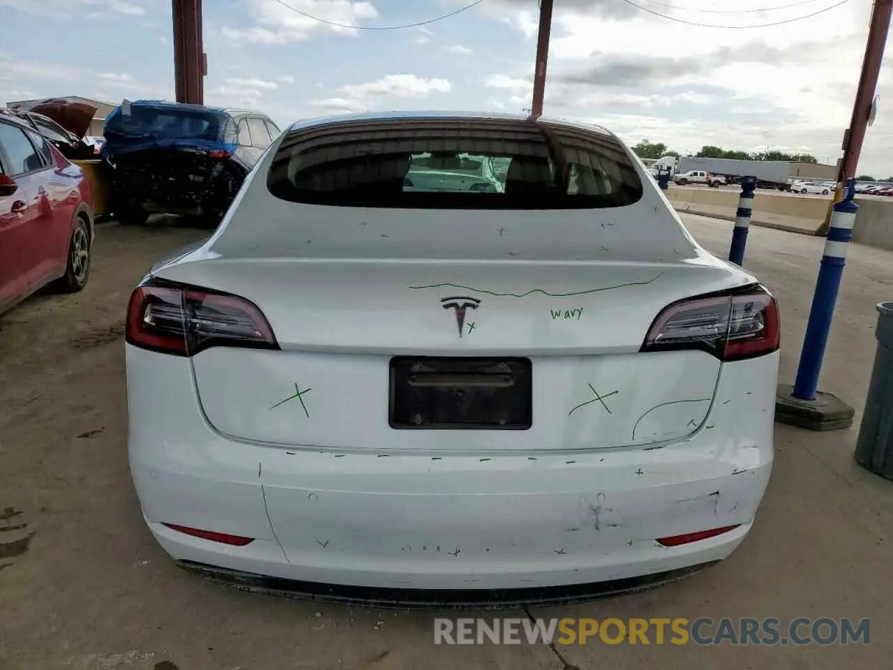 6 Photograph of a damaged car 5YJ3E1EA8NF187597 TESLA MODEL 3 2022