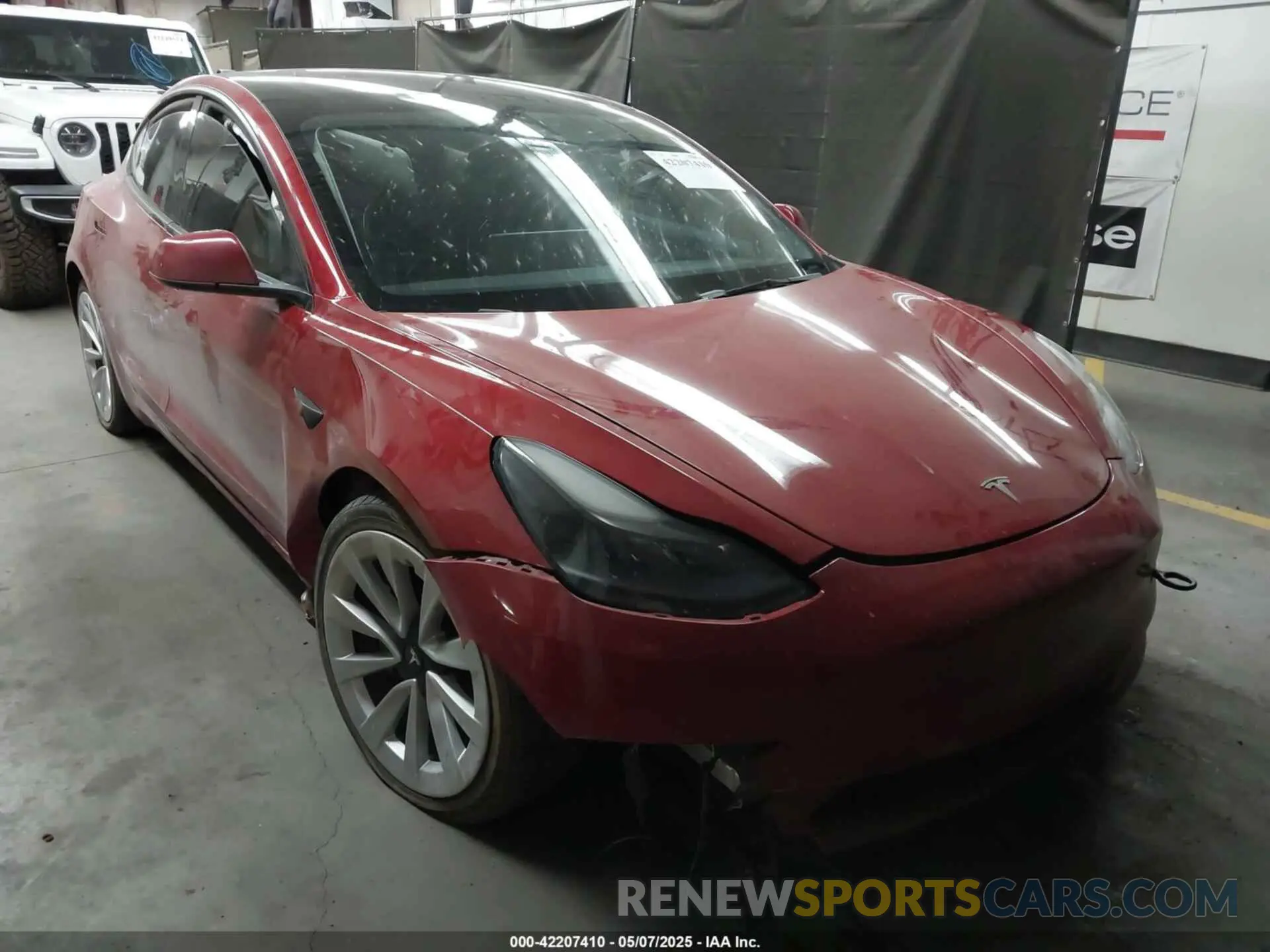 1 Photograph of a damaged car 5YJ3E1EA8NF188927 TESLA MODEL 3 2022