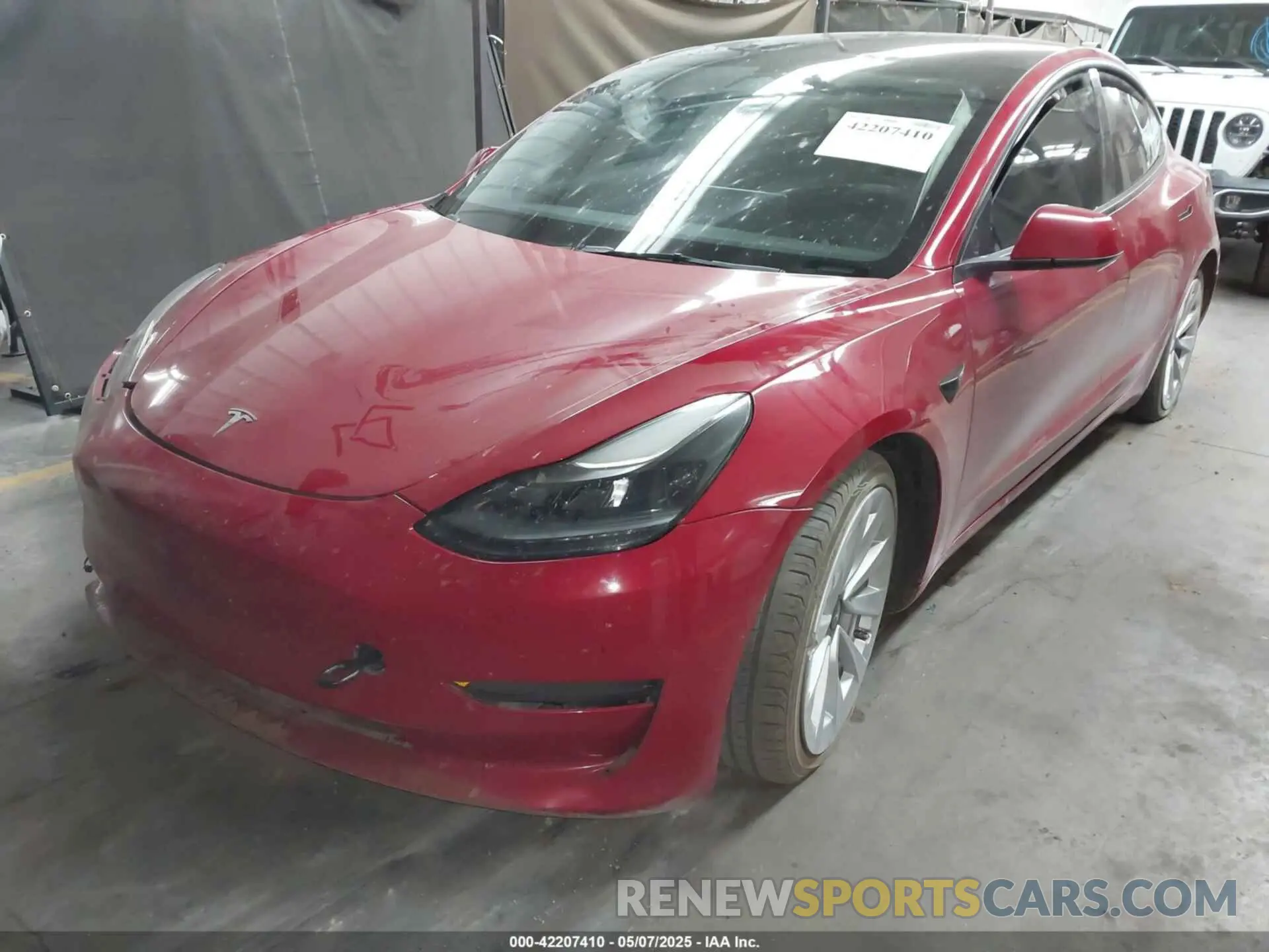 2 Photograph of a damaged car 5YJ3E1EA8NF188927 TESLA MODEL 3 2022