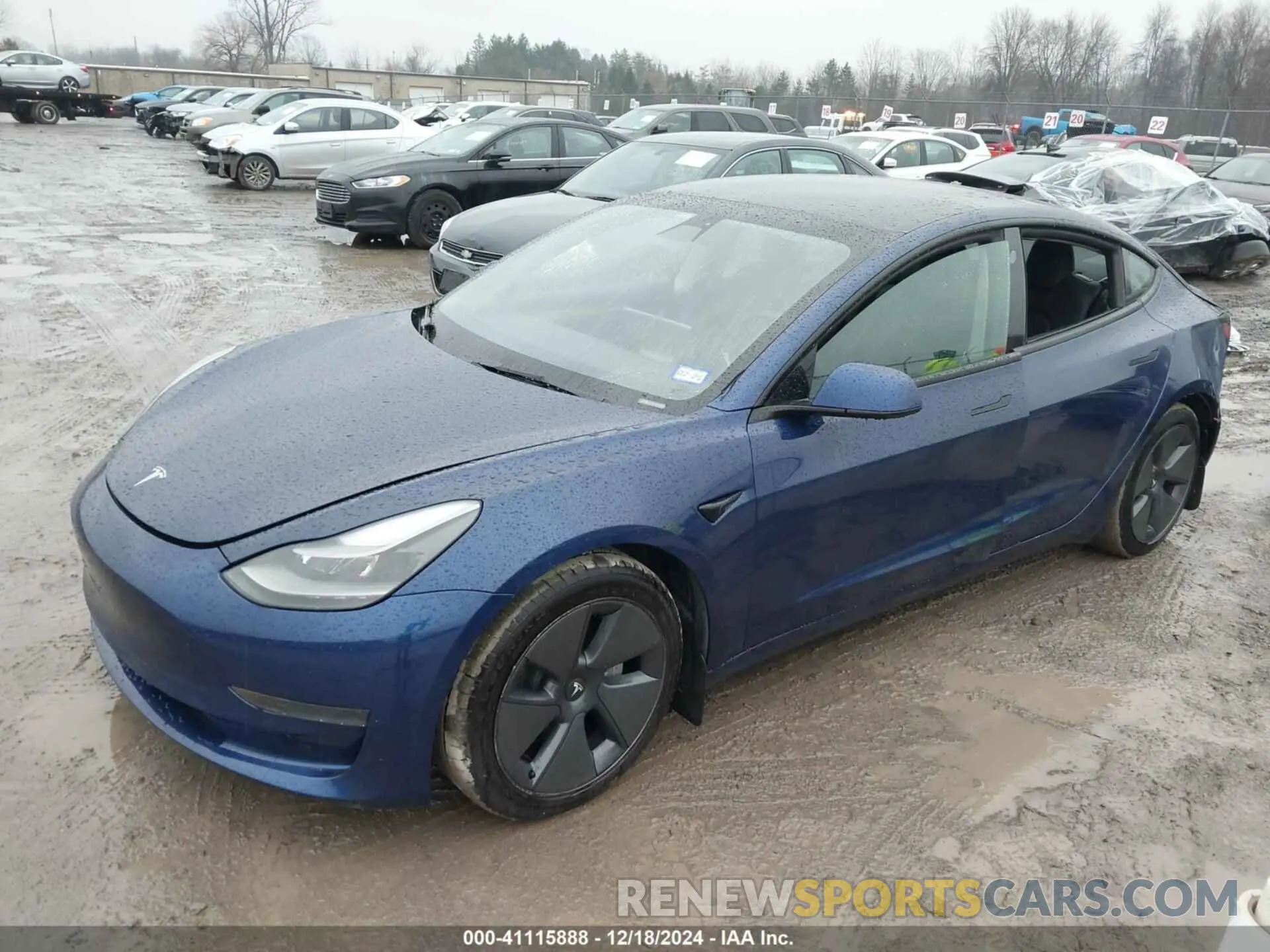 2 Photograph of a damaged car 5YJ3E1EA8NF189964 TESLA MODEL 3 2022