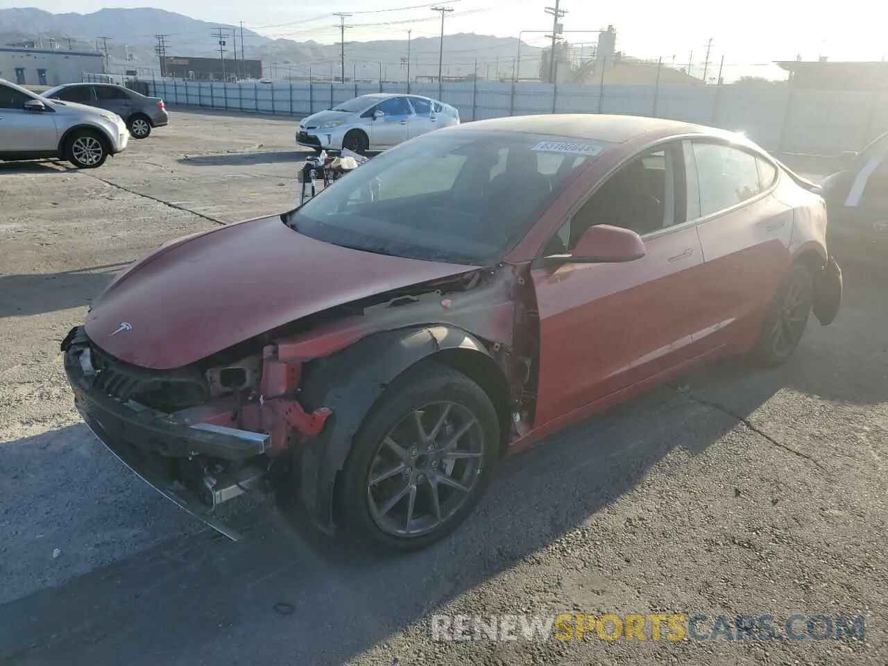 1 Photograph of a damaged car 5YJ3E1EA8NF307687 TESLA MODEL 3 2022