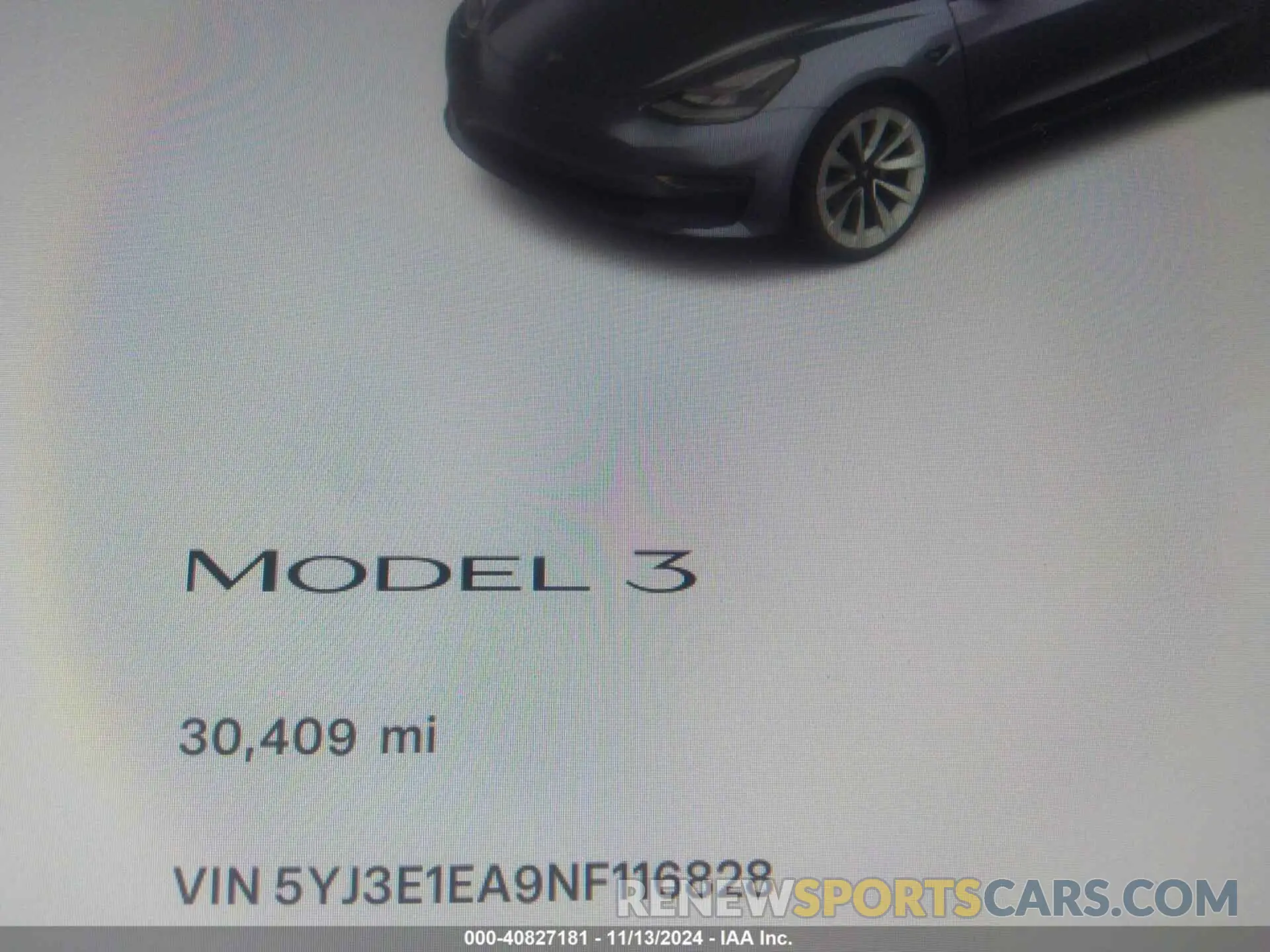 14 Фотография поврежденного автомобиля 5YJ3E1EA9NF116828 TESLA MODEL 3 2022