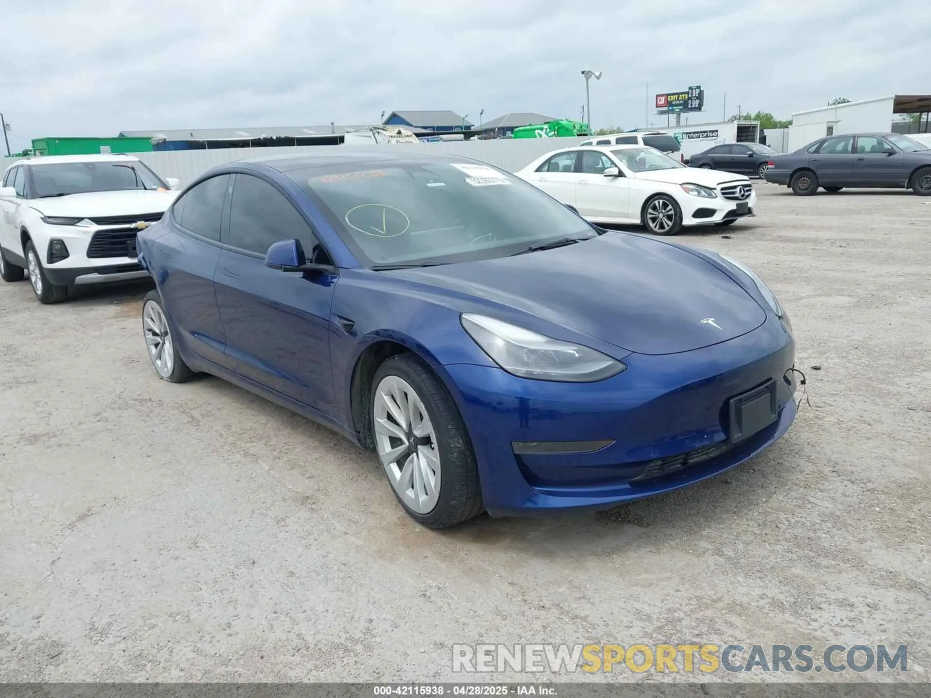 1 Photograph of a damaged car 5YJ3E1EA9NF189004 TESLA MODEL 3 2022