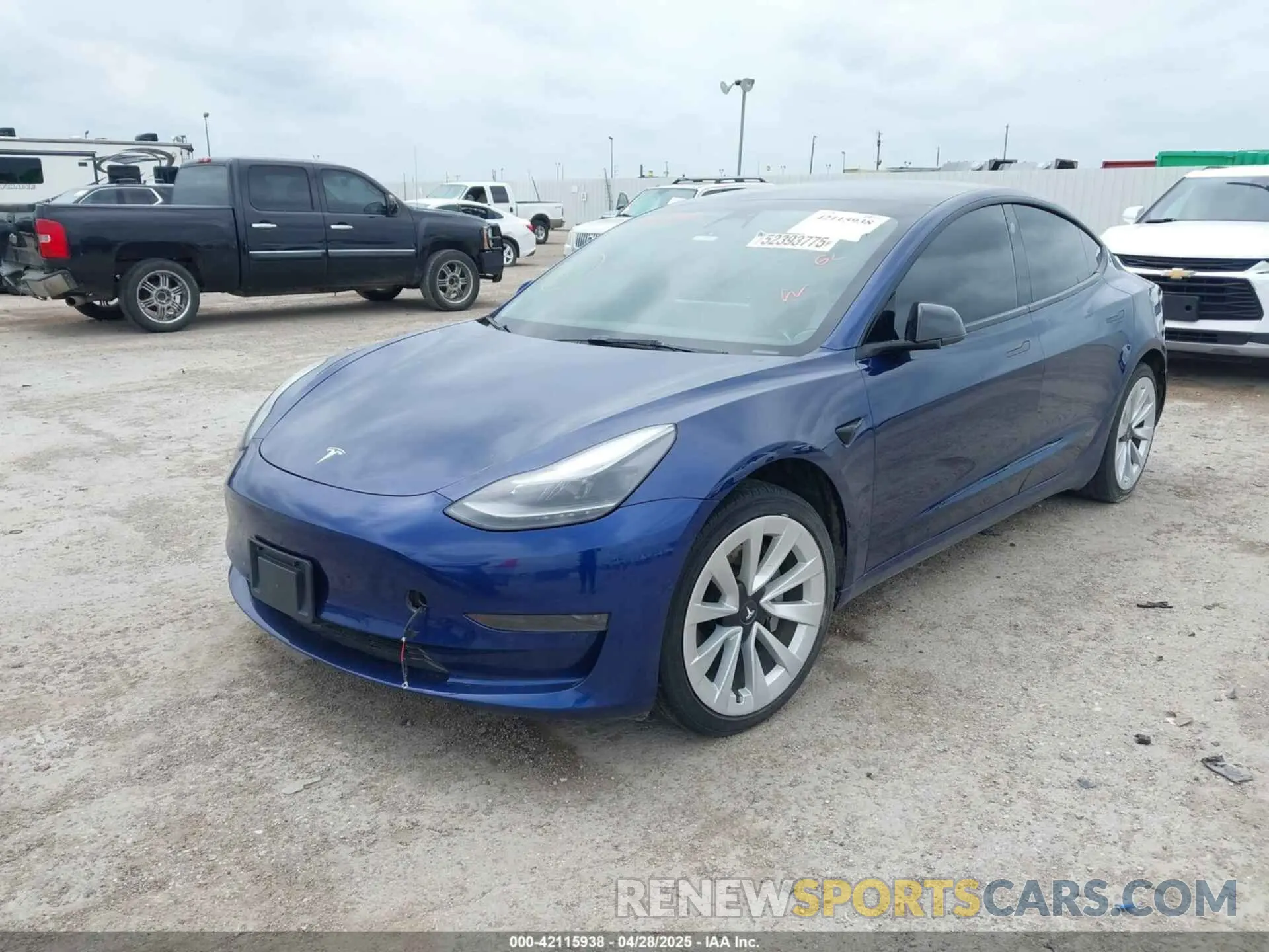 2 Photograph of a damaged car 5YJ3E1EA9NF189004 TESLA MODEL 3 2022