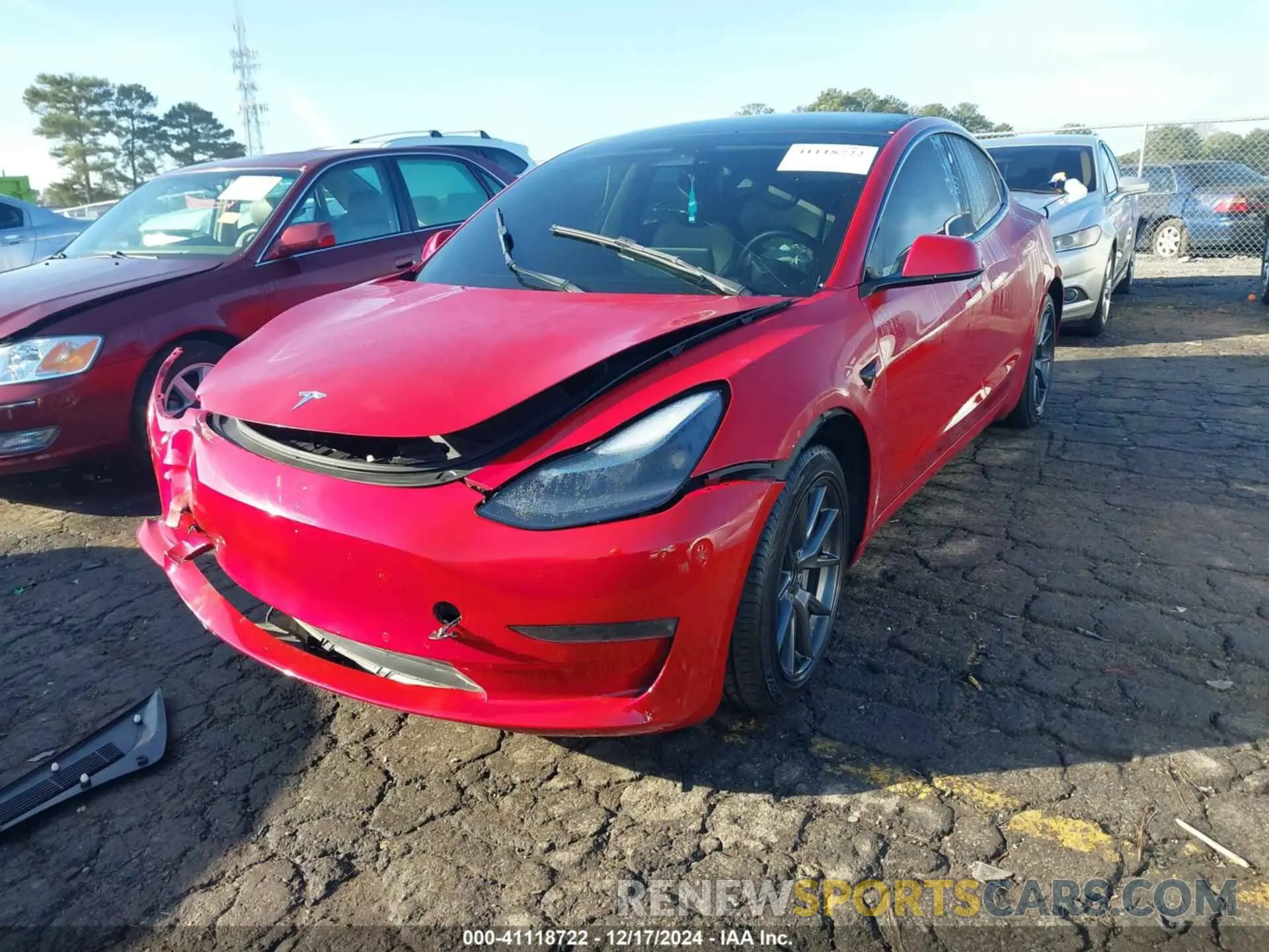 2 Photograph of a damaged car 5YJ3E1EA9NF189441 TESLA MODEL 3 2022
