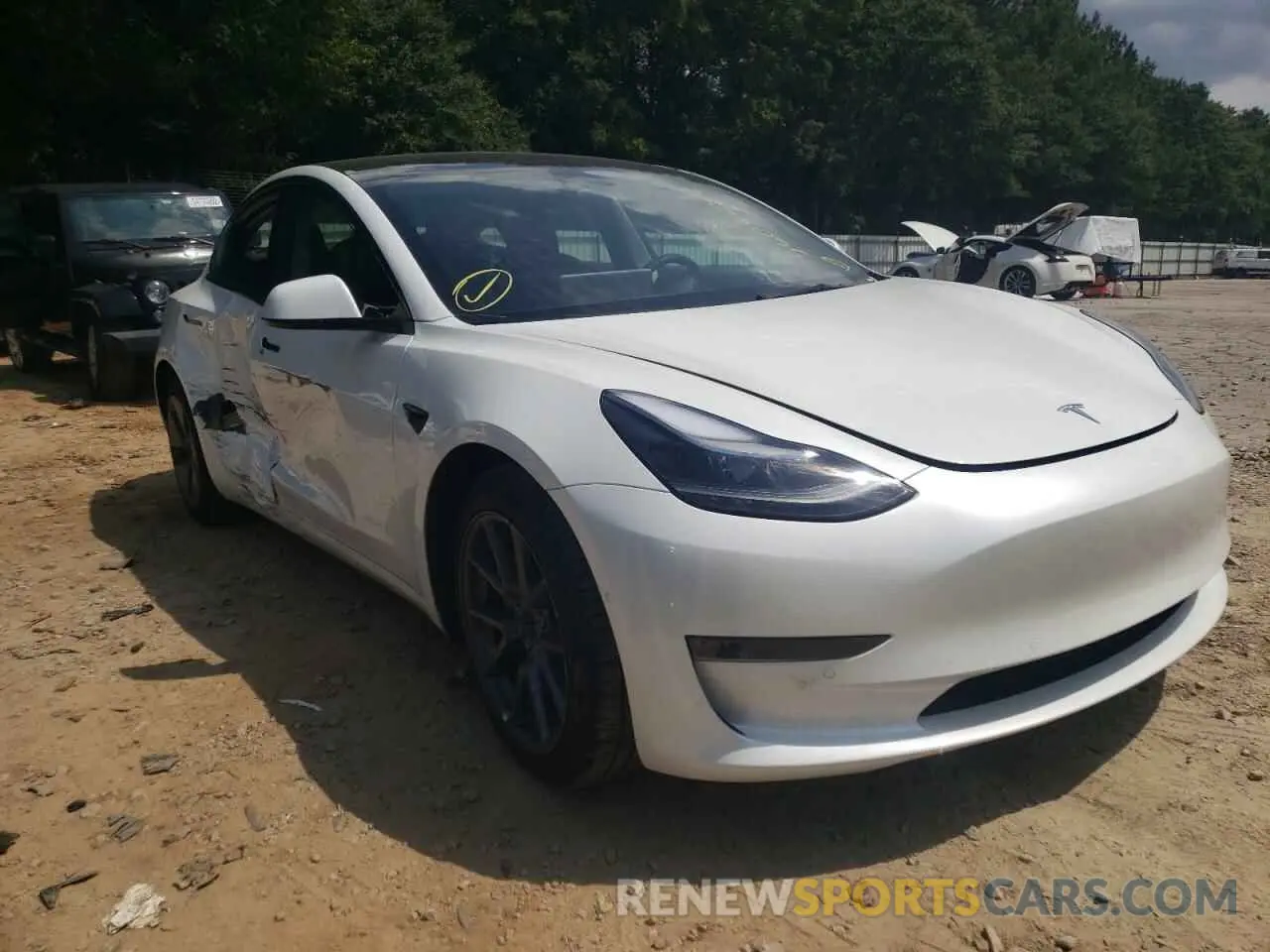 1 Photograph of a damaged car 5YJ3E1EA9NF191898 TESLA MODEL 3 2022