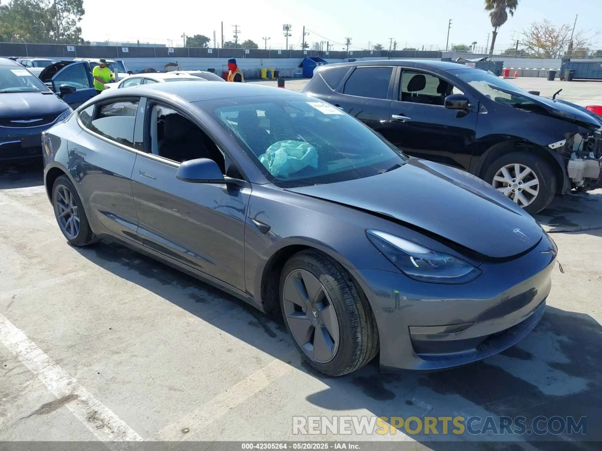 1 Photograph of a damaged car 5YJ3E1EA9NF212412 TESLA MODEL 3 2022