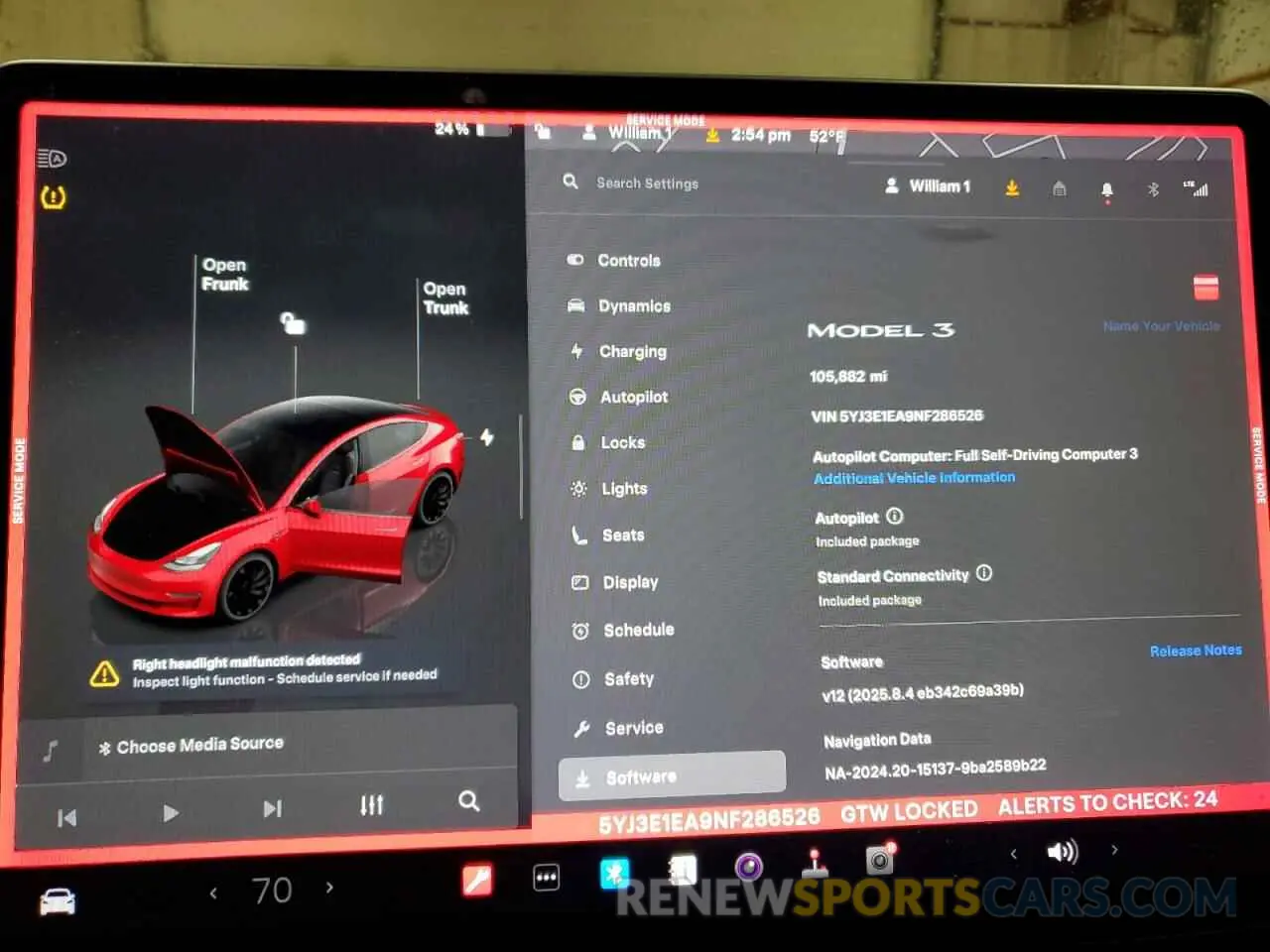 9 Фотография поврежденного автомобиля 5YJ3E1EA9NF286526 TESLA MODEL 3 2022