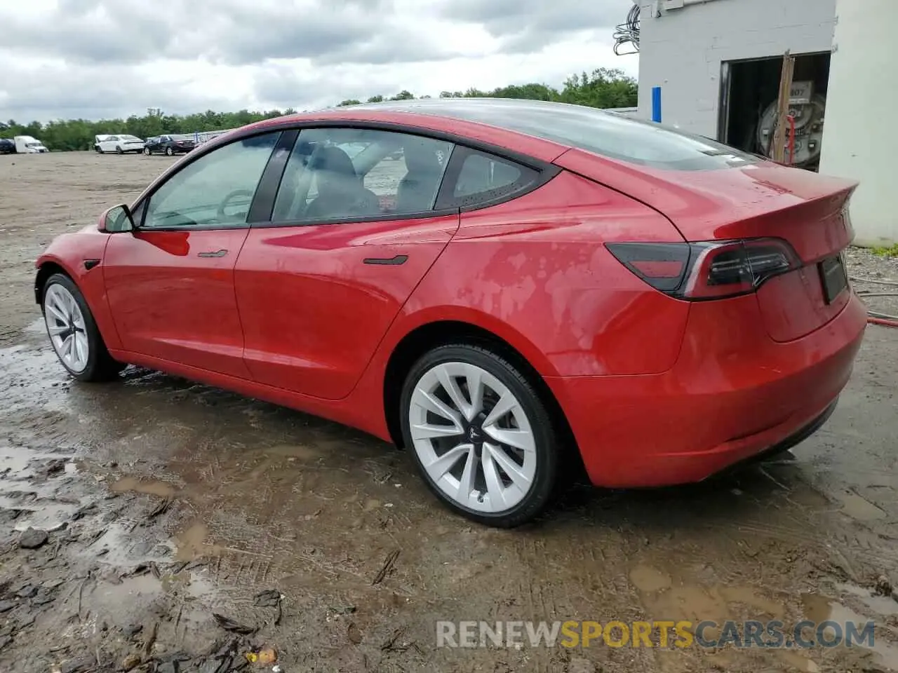 2 Photograph of a damaged car 5YJ3E1EA9NF291189 TESLA MODEL 3 2022