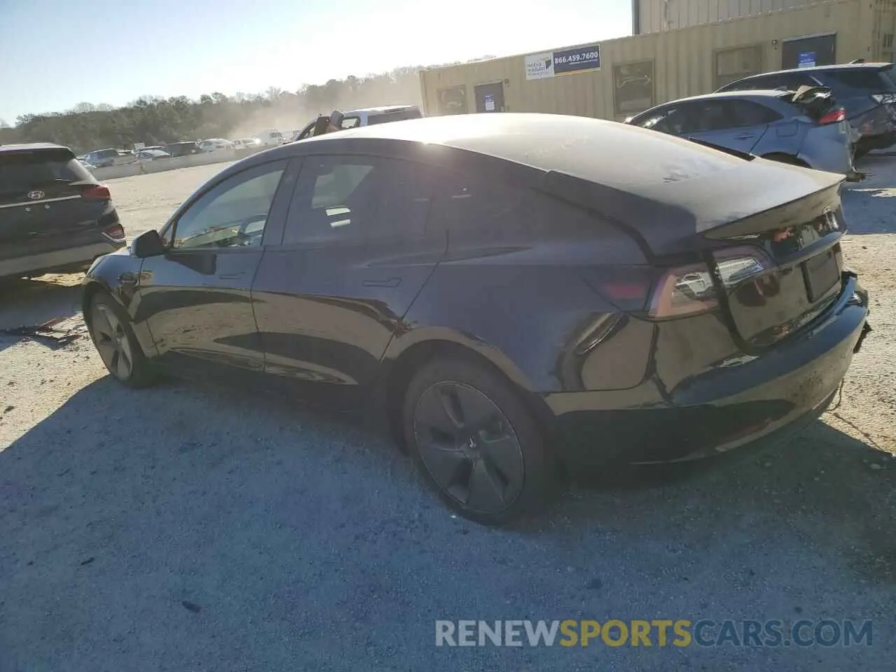 2 Photograph of a damaged car 5YJ3E1EA9NF332663 TESLA MODEL 3 2022