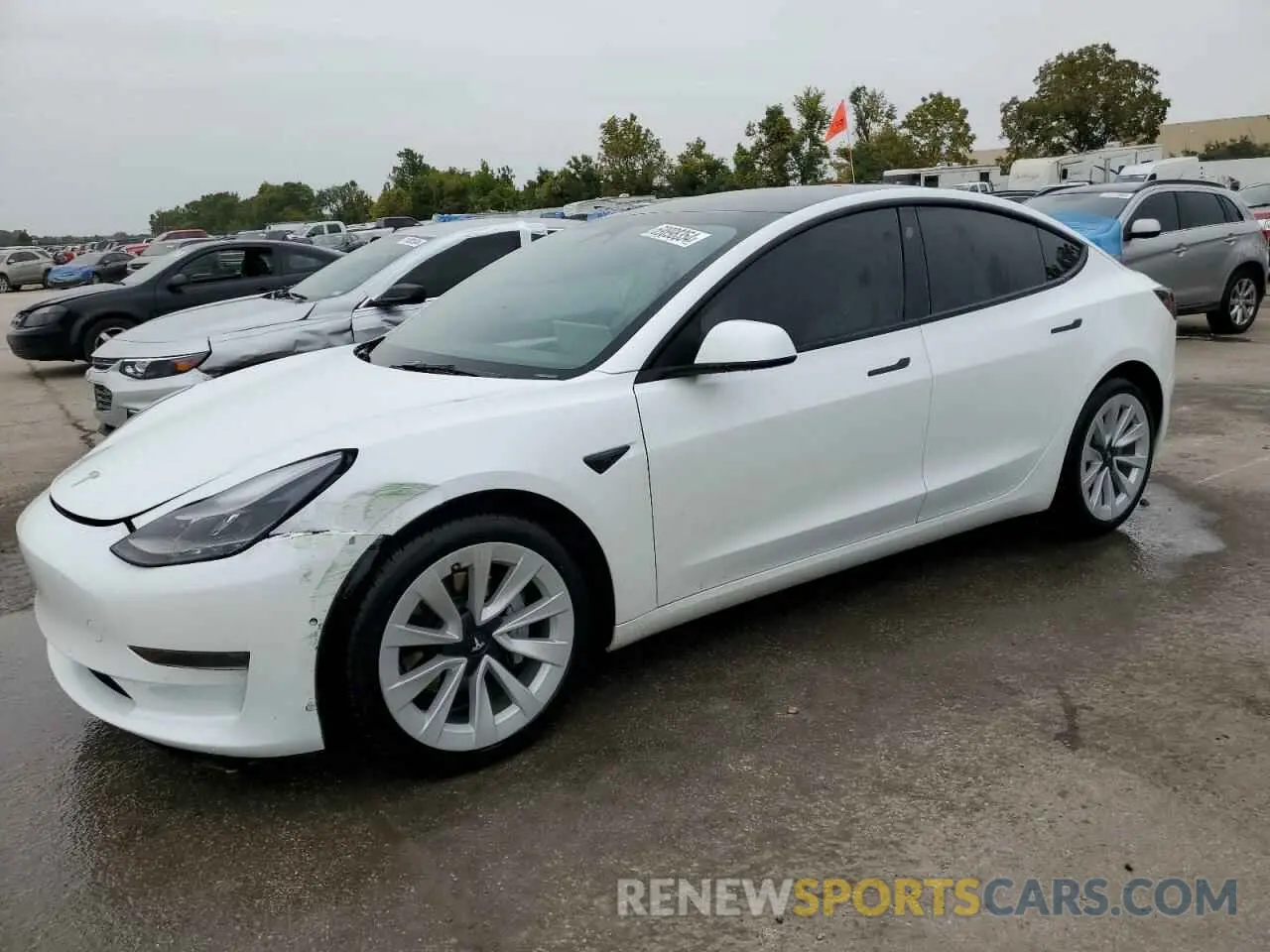 1 Photograph of a damaged car 5YJ3E1EA9NF342447 TESLA MODEL 3 2022