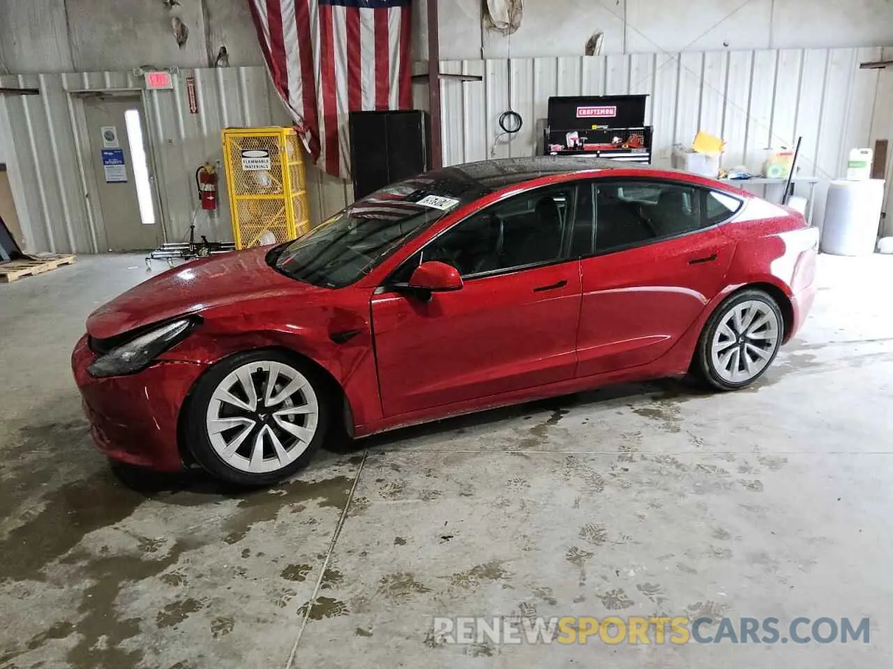 1 Photograph of a damaged car 5YJ3E1EA9NF368885 TESLA MODEL 3 2022