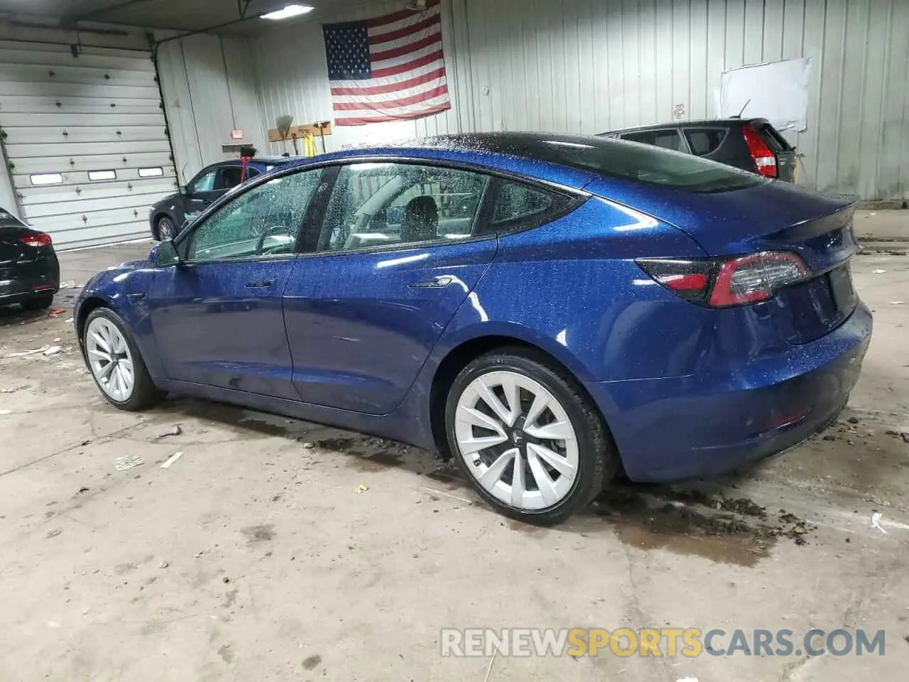 2 Photograph of a damaged car 5YJ3E1EA9NF369521 TESLA MODEL 3 2022