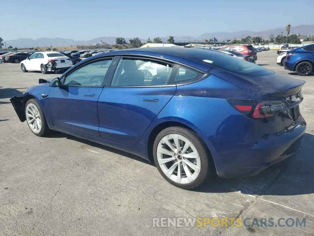 2 Photograph of a damaged car 5YJ3E1EAXNF142693 TESLA MODEL 3 2022
