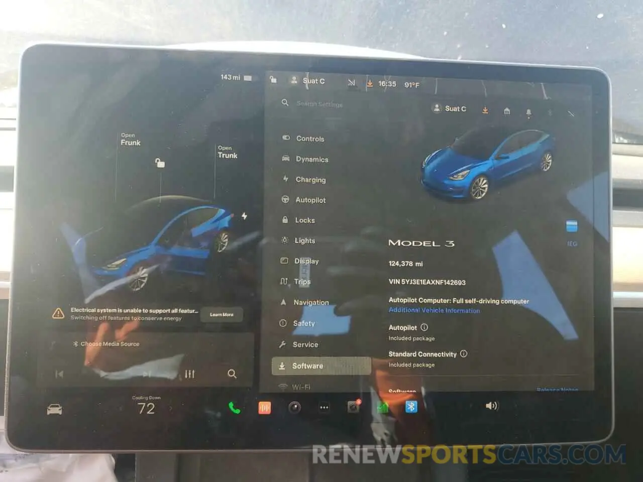 9 Photograph of a damaged car 5YJ3E1EAXNF142693 TESLA MODEL 3 2022
