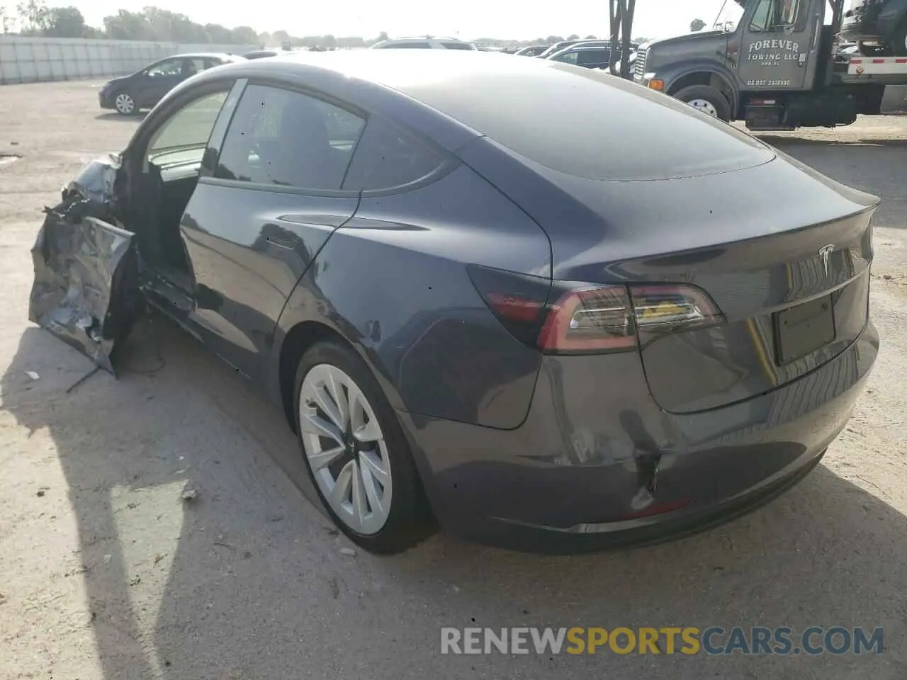 3 Photograph of a damaged car 5YJ3E1EAXNF155301 TESLA MODEL 3 2022