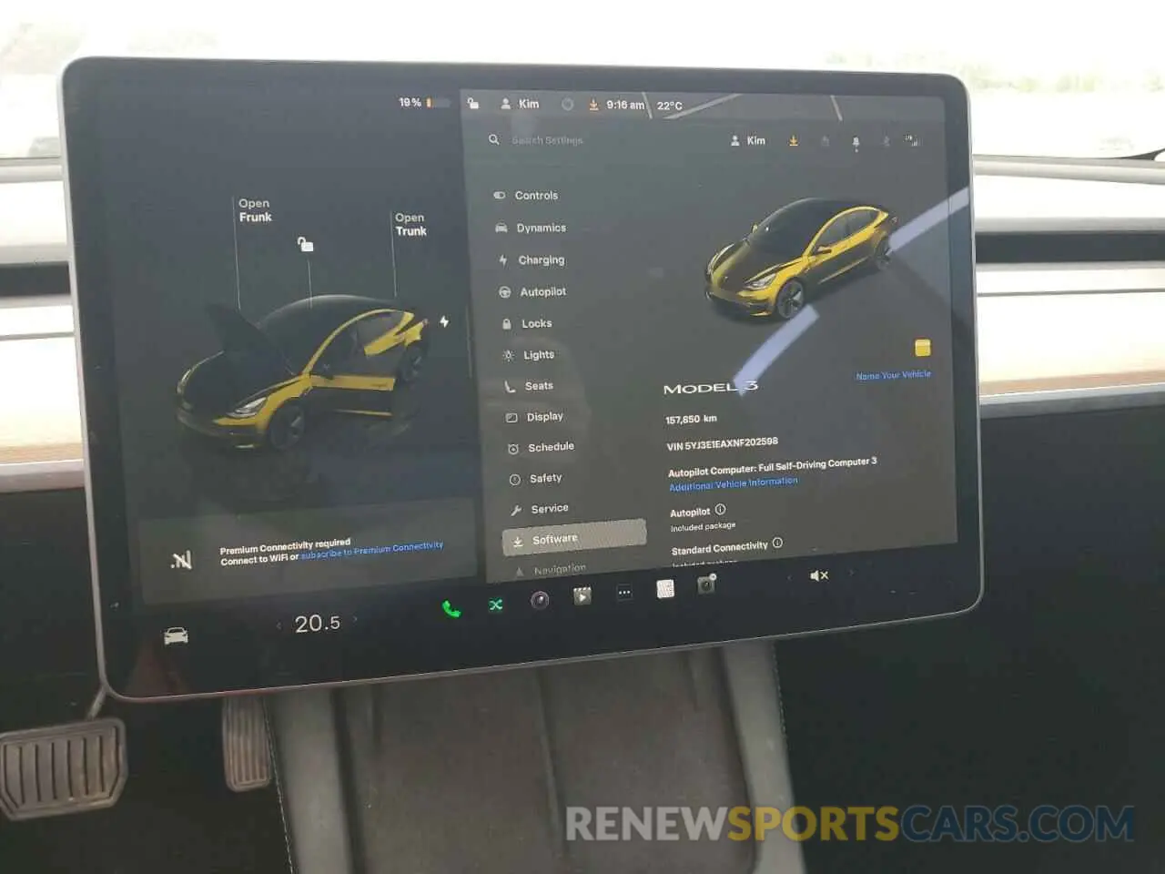 9 Photograph of a damaged car 5YJ3E1EAXNF202598 TESLA MODEL 3 2022