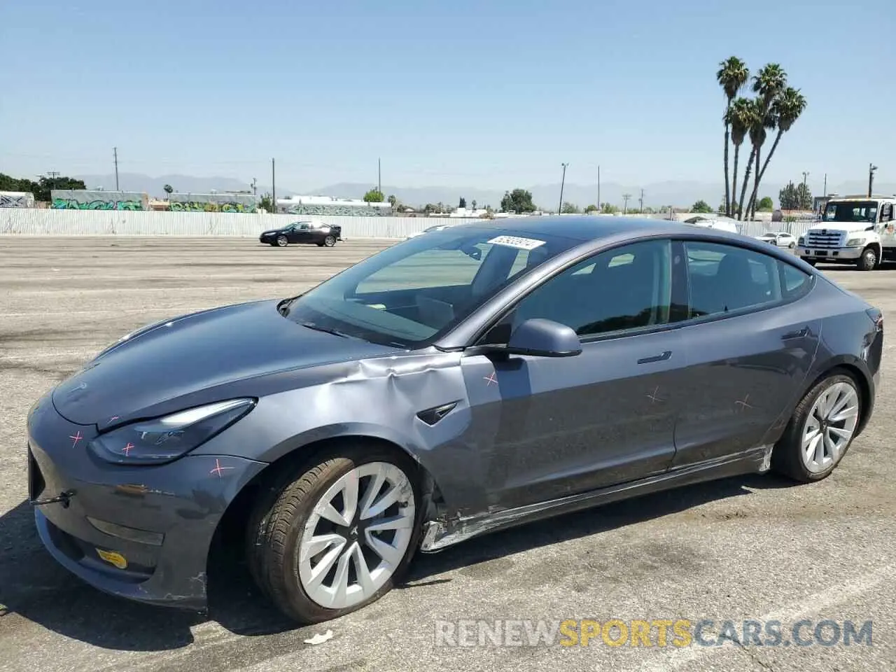 1 Photograph of a damaged car 5YJ3E1EAXNF251588 TESLA MODEL 3 2022