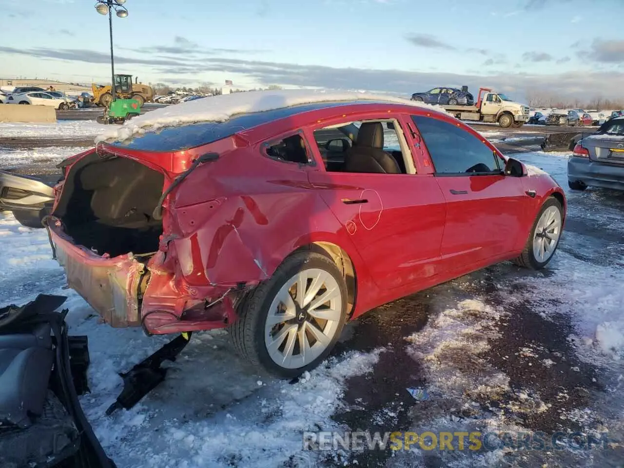 3 Photograph of a damaged car 5YJ3E1EAXNF288365 TESLA MODEL 3 2022