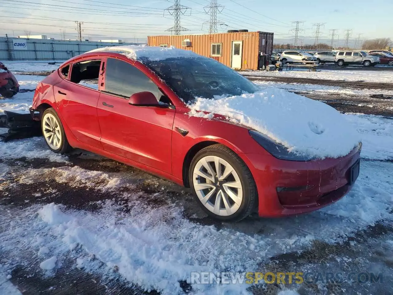 4 Photograph of a damaged car 5YJ3E1EAXNF288365 TESLA MODEL 3 2022