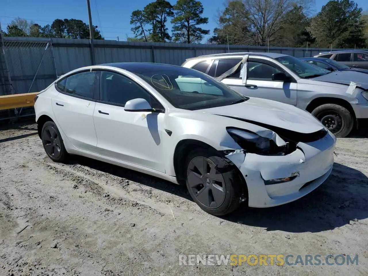 4 Фотография поврежденного автомобиля 5YJ3E1EAXNF301955 TESLA MODEL 3 2022