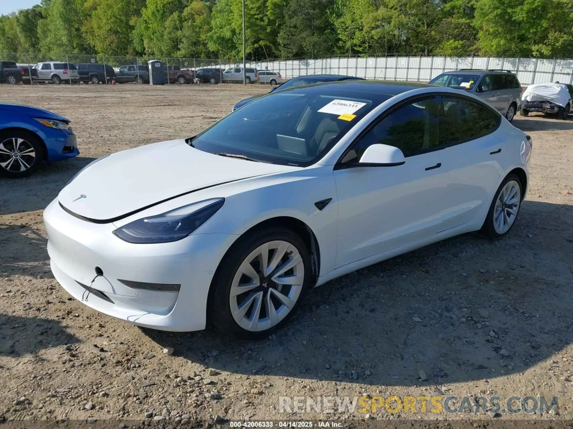 2 Photograph of a damaged car 5YJ3E1EAXNF346944 TESLA MODEL 3 2022
