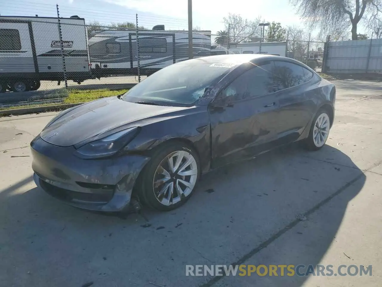 1 Photograph of a damaged car 5YJ3E1EAXNF360200 TESLA MODEL 3 2022