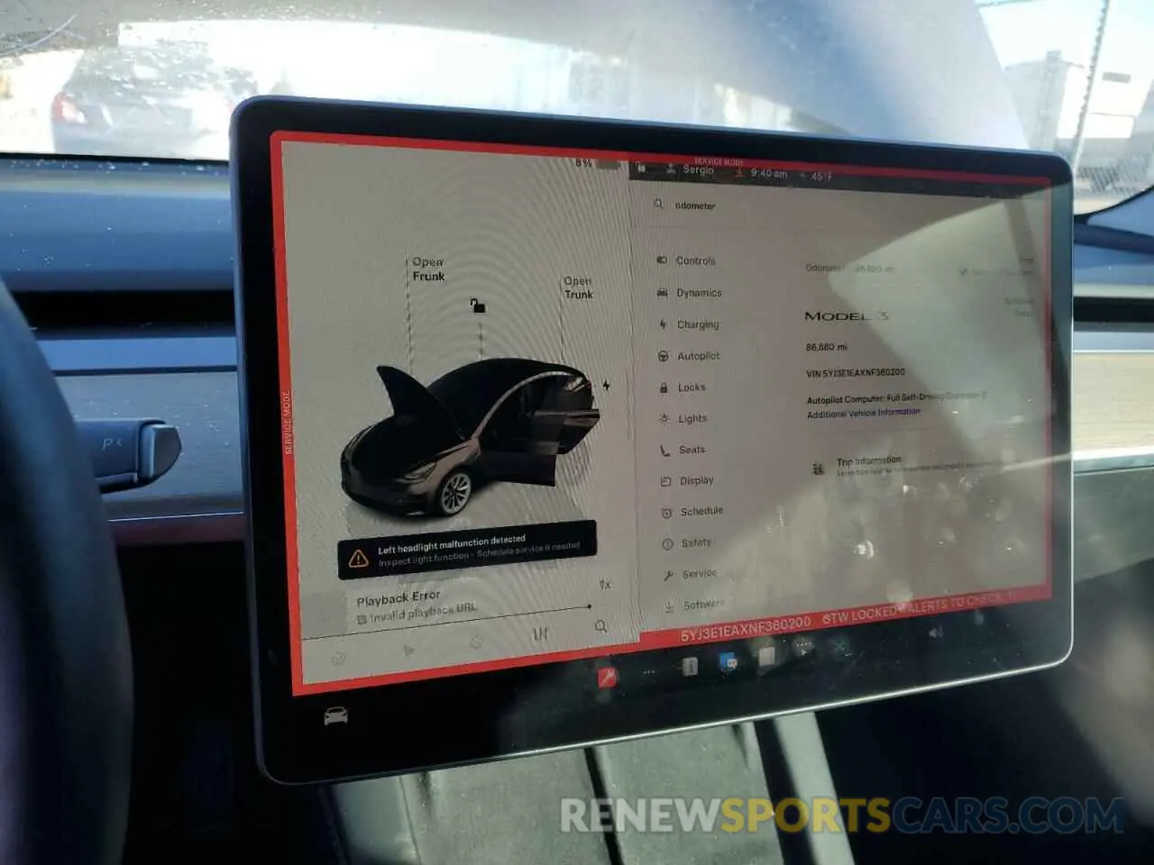 9 Photograph of a damaged car 5YJ3E1EAXNF360200 TESLA MODEL 3 2022