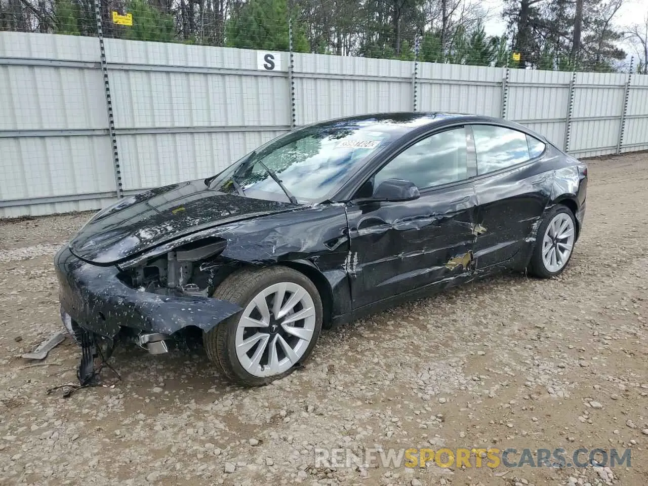 1 Photograph of a damaged car 5YJ3E1EAXNF368507 TESLA MODEL 3 2022